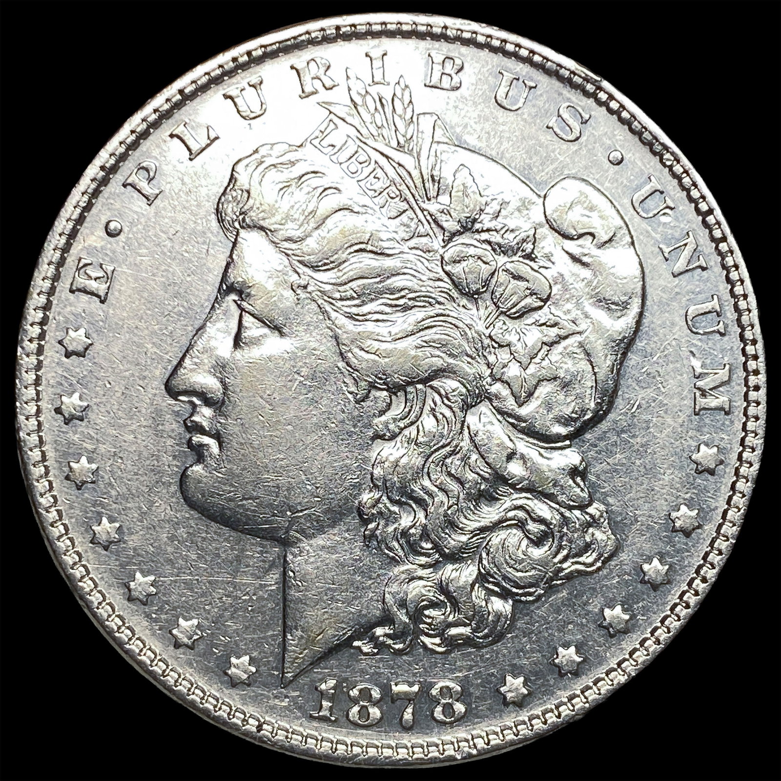 1878 Silver Morgan Dollar NEARLY UNCIRCULATED: 1878 Silver Morgan Dollar NEARLY UNCIRCULATED