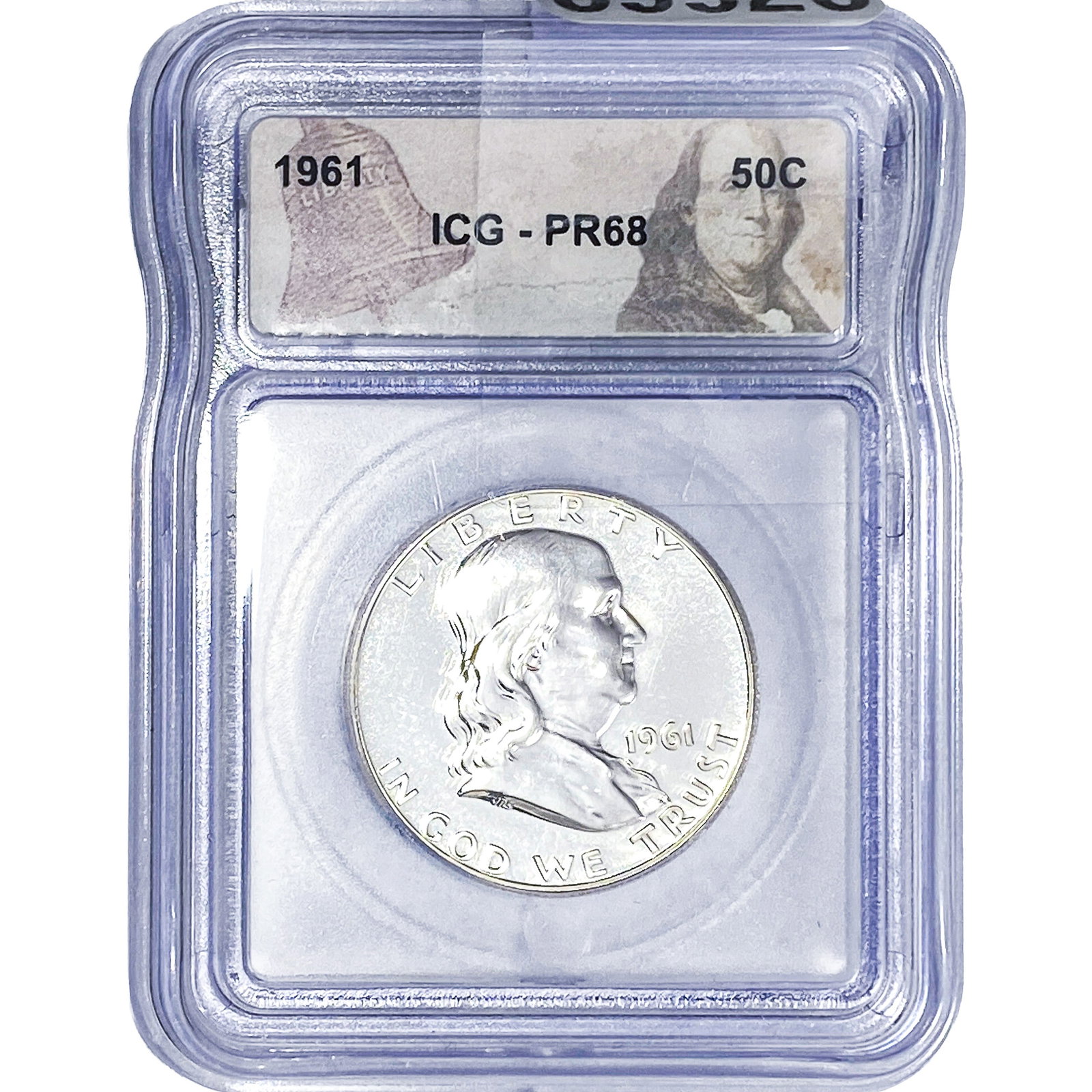 1961 Franklin Half Dollar ICG PR68: 1961 Franklin Half Dollar ICG PR68