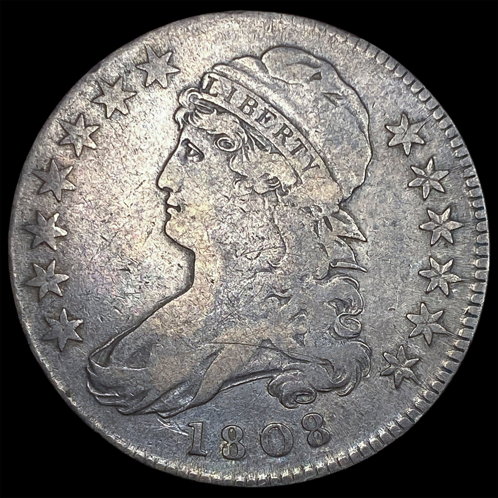 1808 Capped Bust Half Dollar LIGHTLY CIRCULATED (1 of 2)