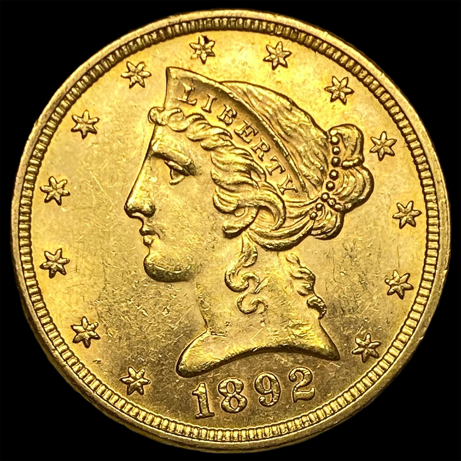 1892 Liberty Head Half Eagle $5 Gold UNCIRCULATED (1 of 2)