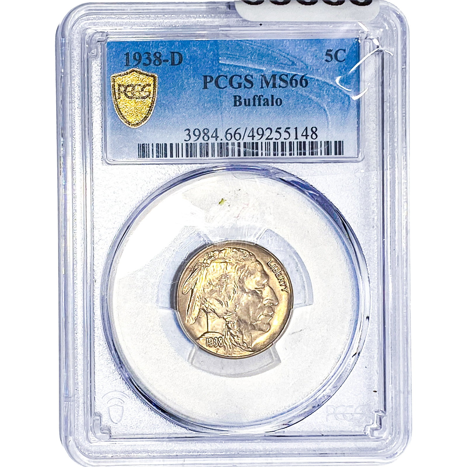 1938-D Buffalo Nickel PCGS MS66: 1938-D Buffalo Nickel PCGS MS66