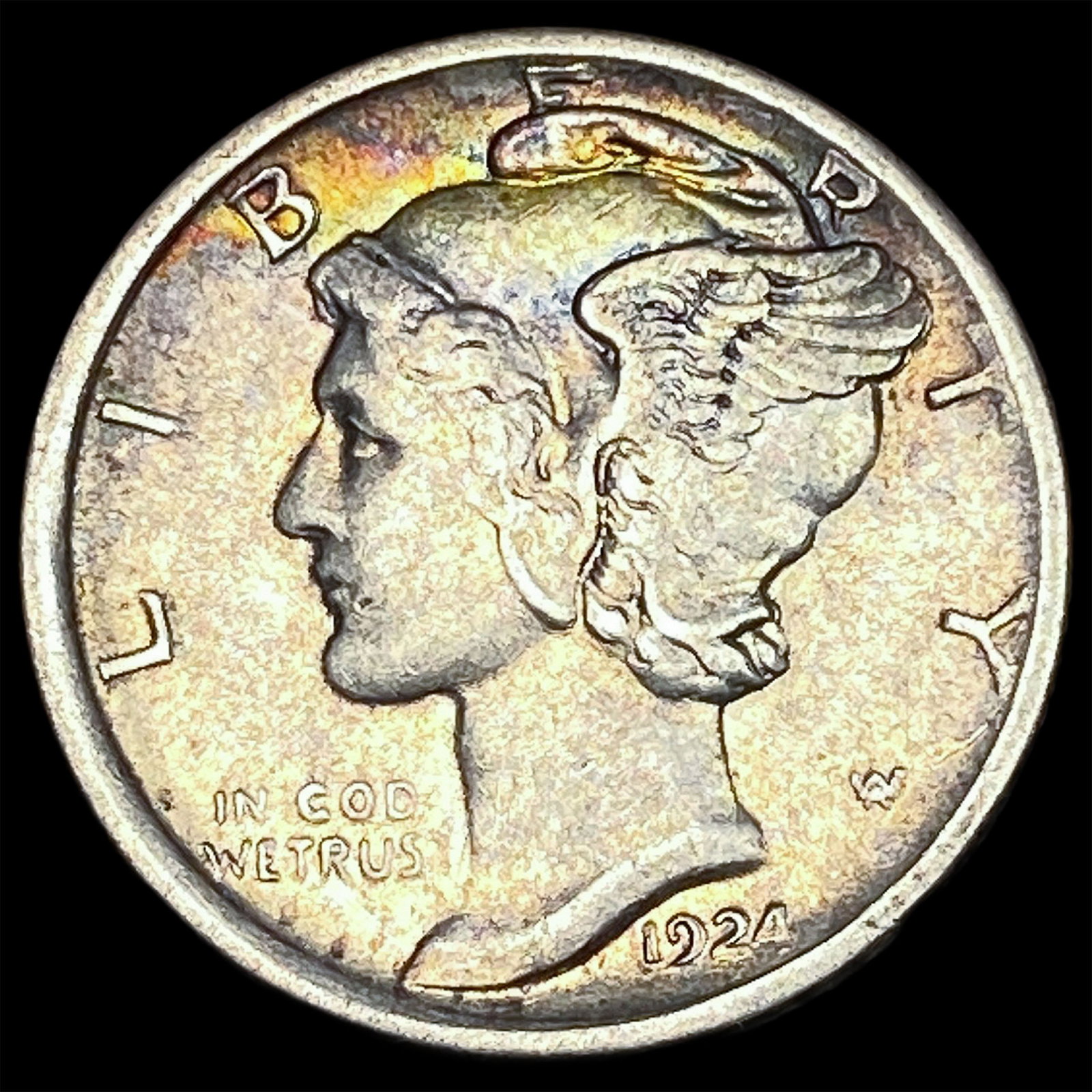 1924-D Silver Mercury Dime CLOSELY UNCIRCULATED: 1924-D Silver Mercury Dime CLOSELY UNCIRCULATED