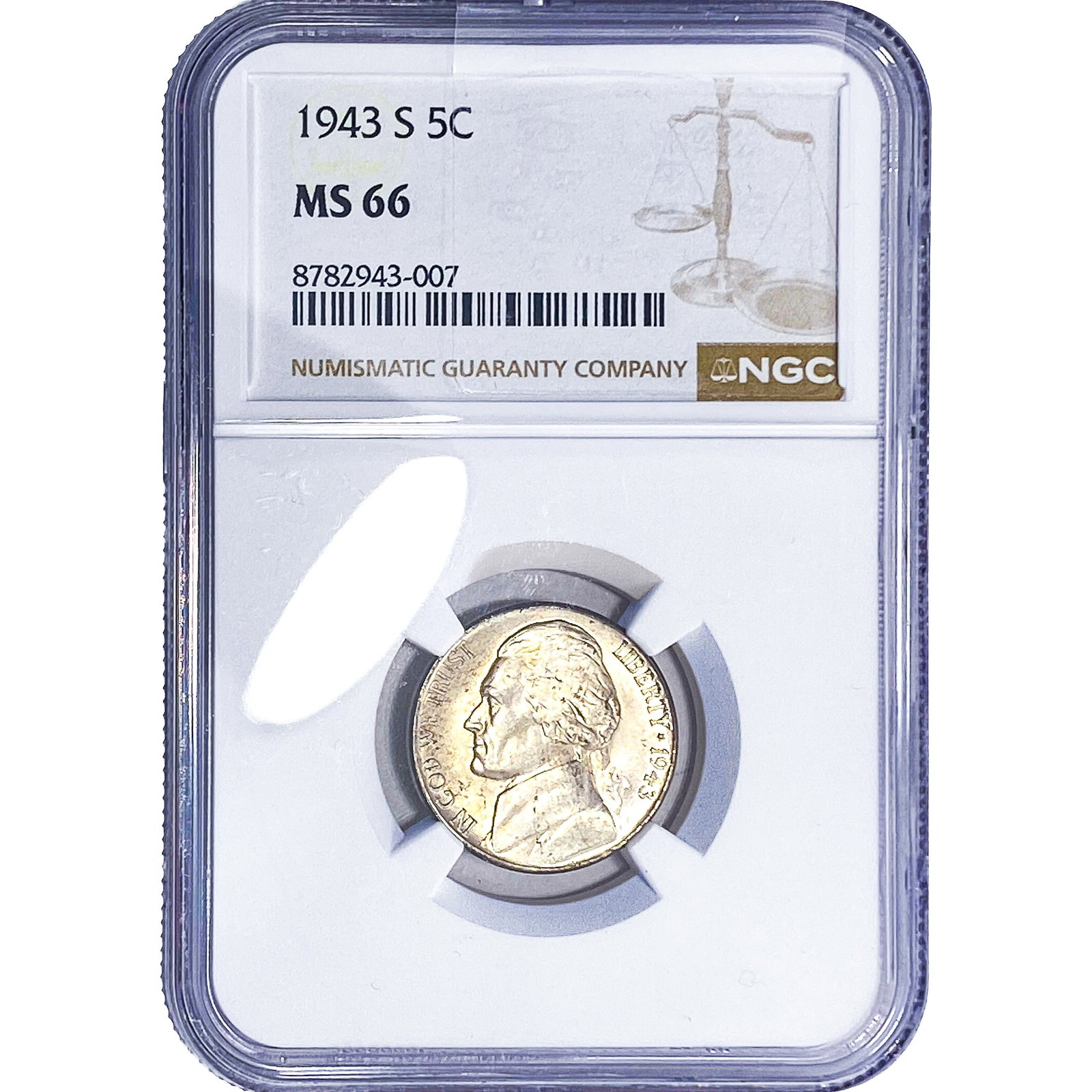 1943-S Jefferson Nickel NGC MS66 (1 of 2)