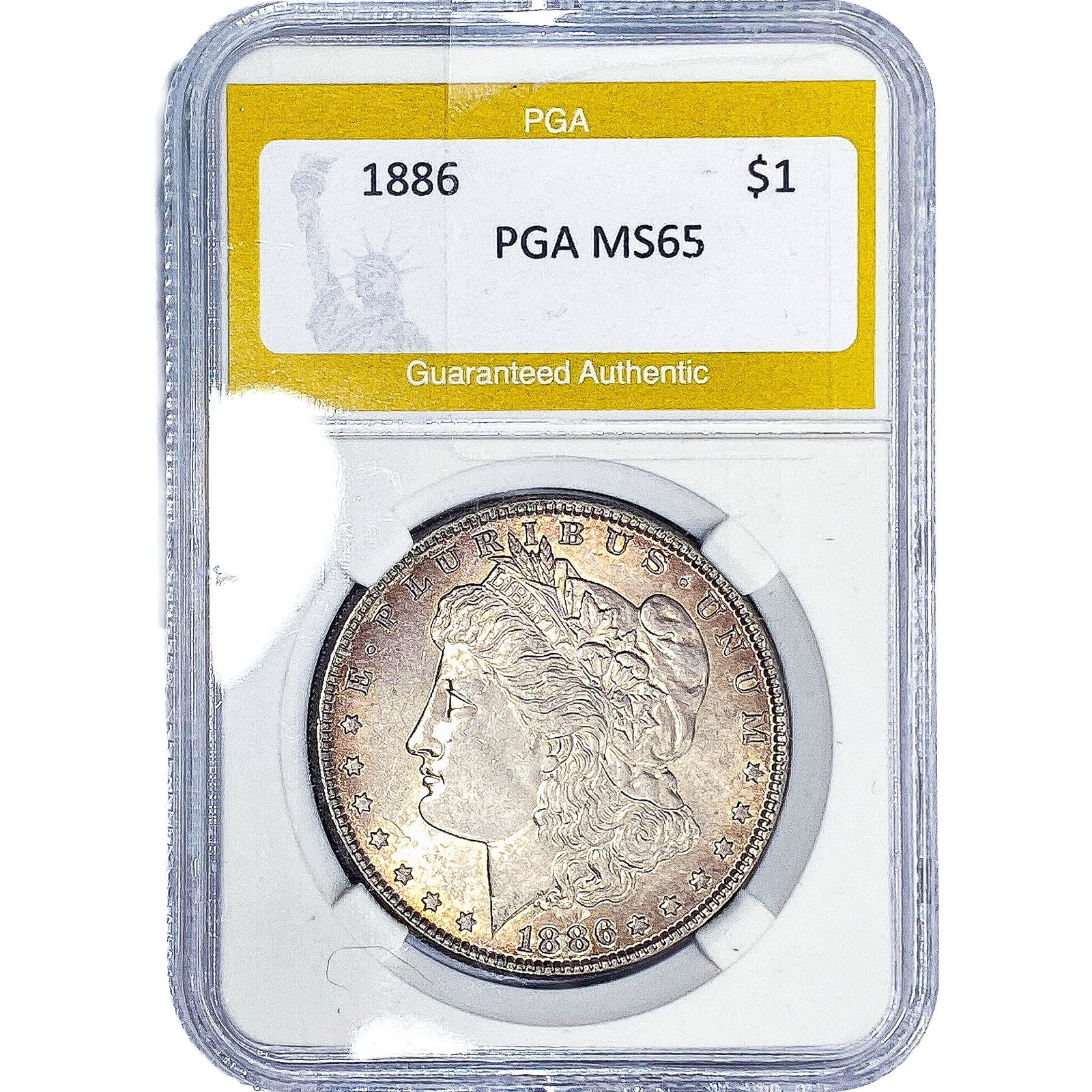 1886 Morgan Silver Dollar PGA MS65: 1886 Morgan Silver Dollar PGA MS65