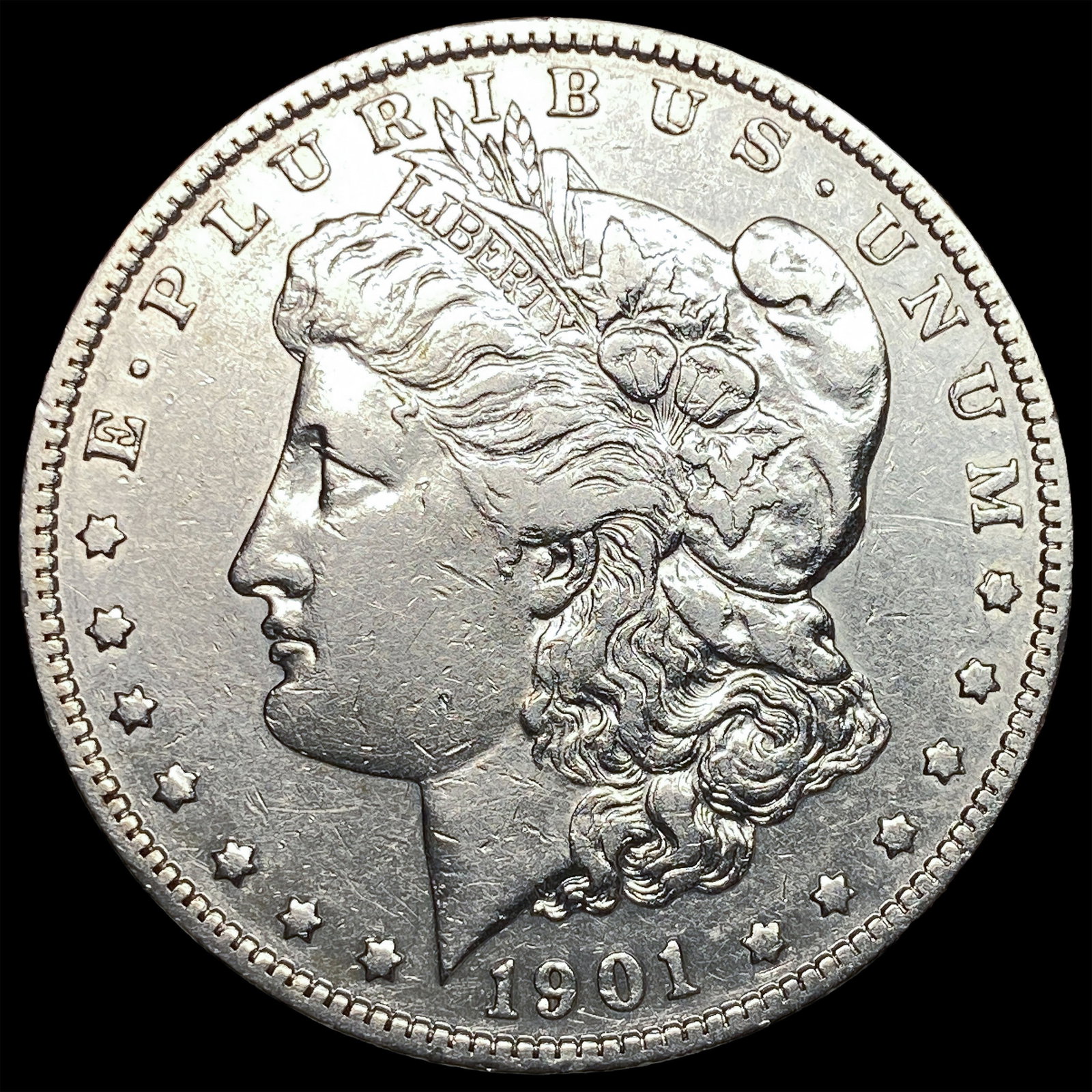 1901-S Silver Morgan Dollar NEARLY UNCIRCULATED: 1901-S Silver Morgan Dollar NEARLY UNCIRCULATED