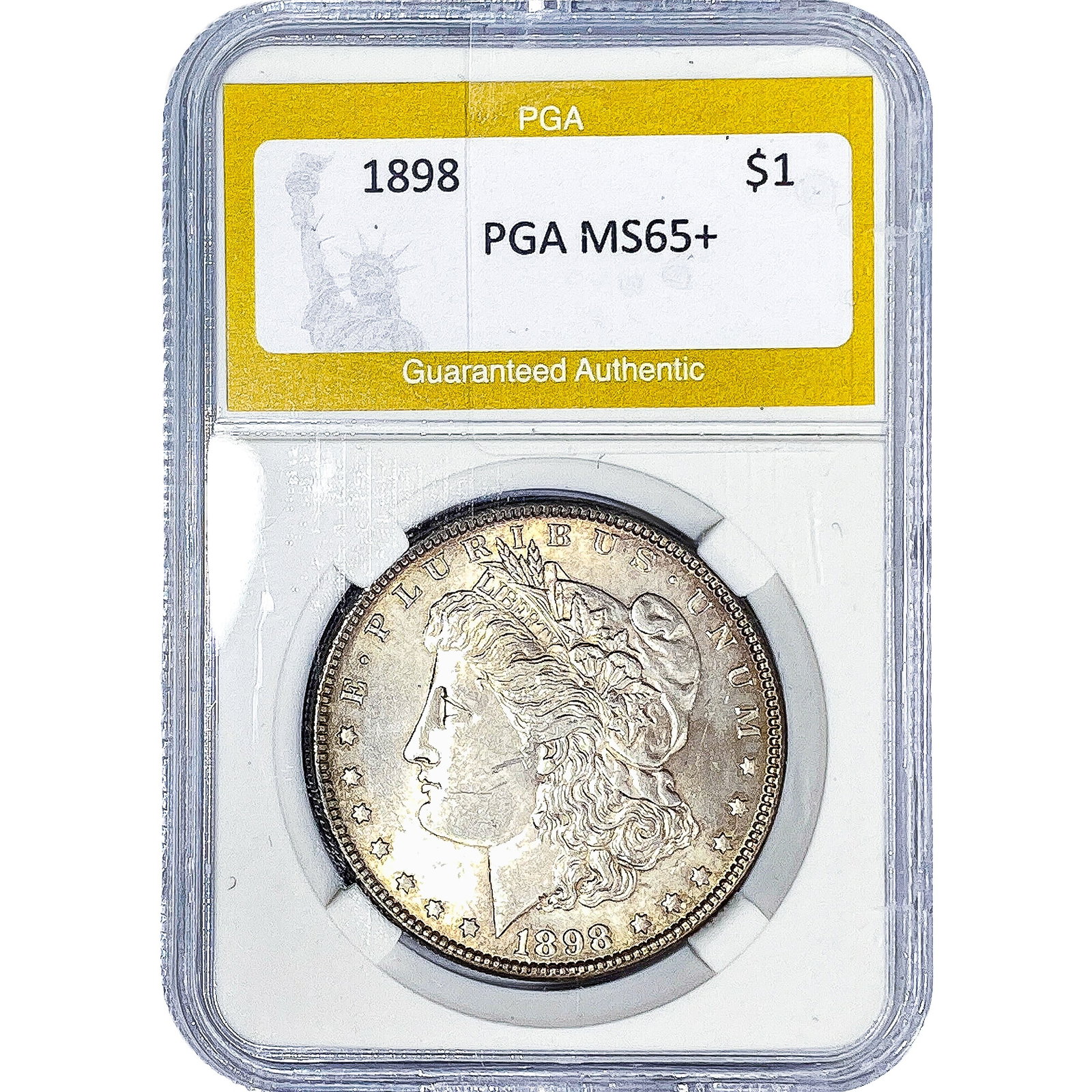 1898 Morgan Silver Dollar PGA MS65+: 1898 Morgan Silver Dollar PGA MS65+