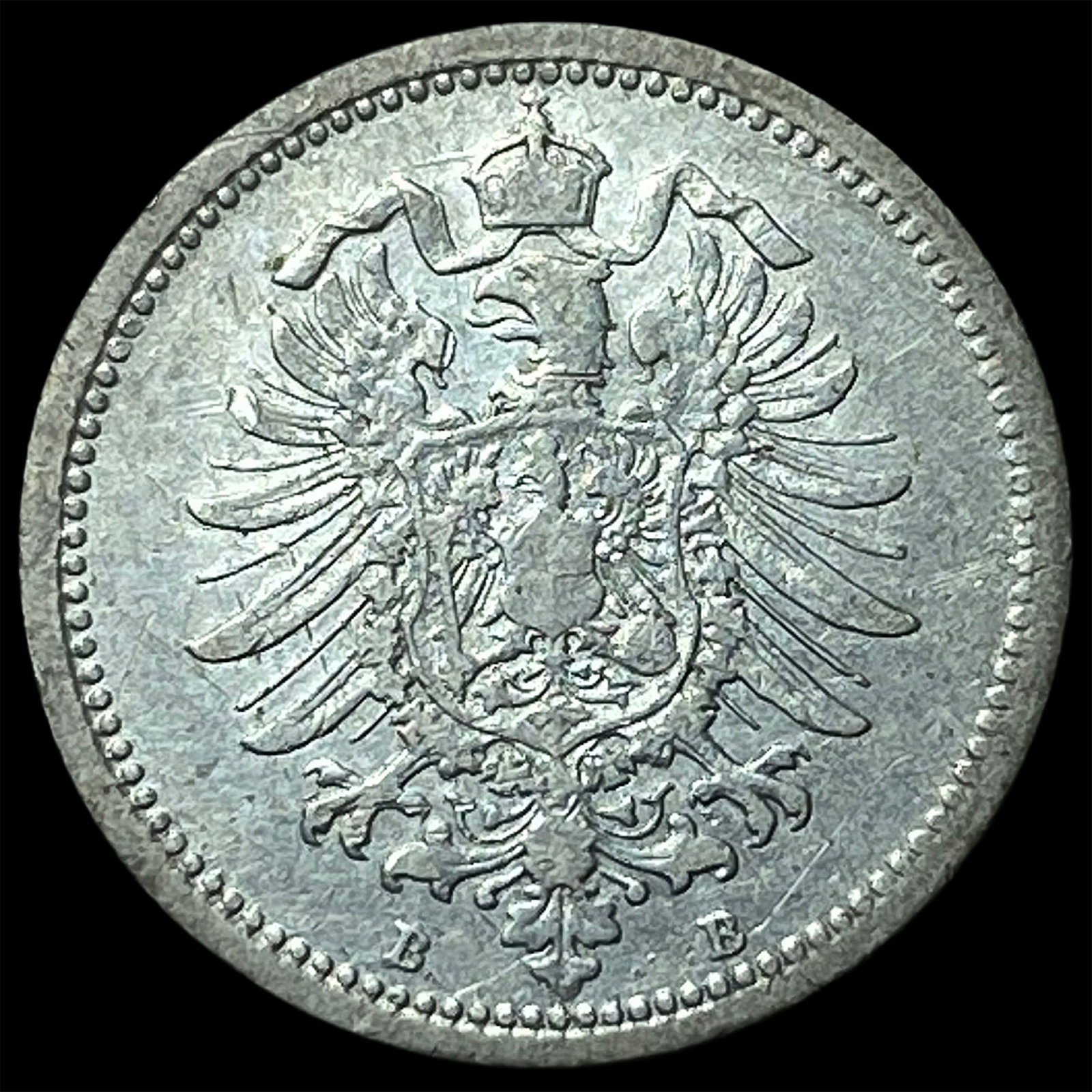 1874-B Germany Silver 20 Pfenning: 1874-B Germany Silver 20 Pfenning
