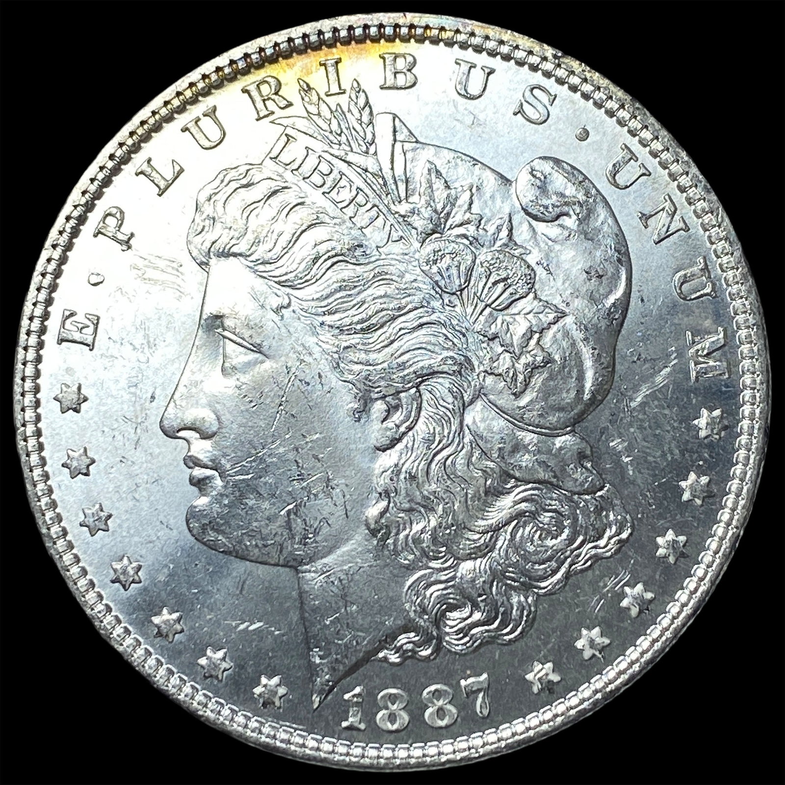 1887 Silver Morgan Dollar GEM BU: 1887 Silver Morgan Dollar GEM BU