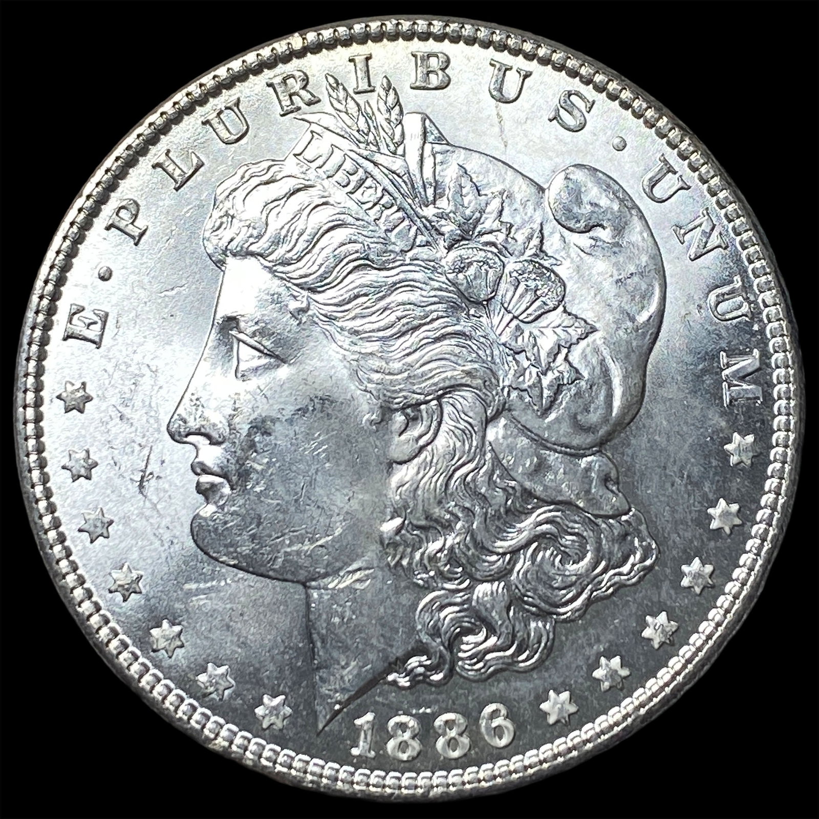1886 Silver Morgan Dollar GEM BU: 1886 Silver Morgan Dollar GEM BU