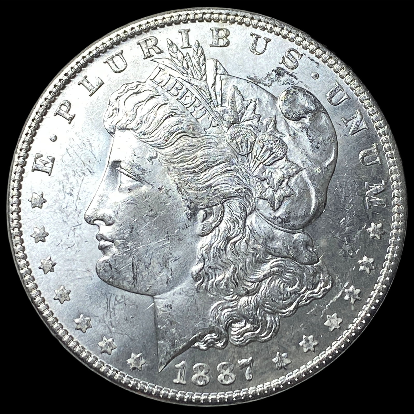 1887 Morgan Silver Dollar GEM BU: 1887 Morgan Silver Dollar GEM BU