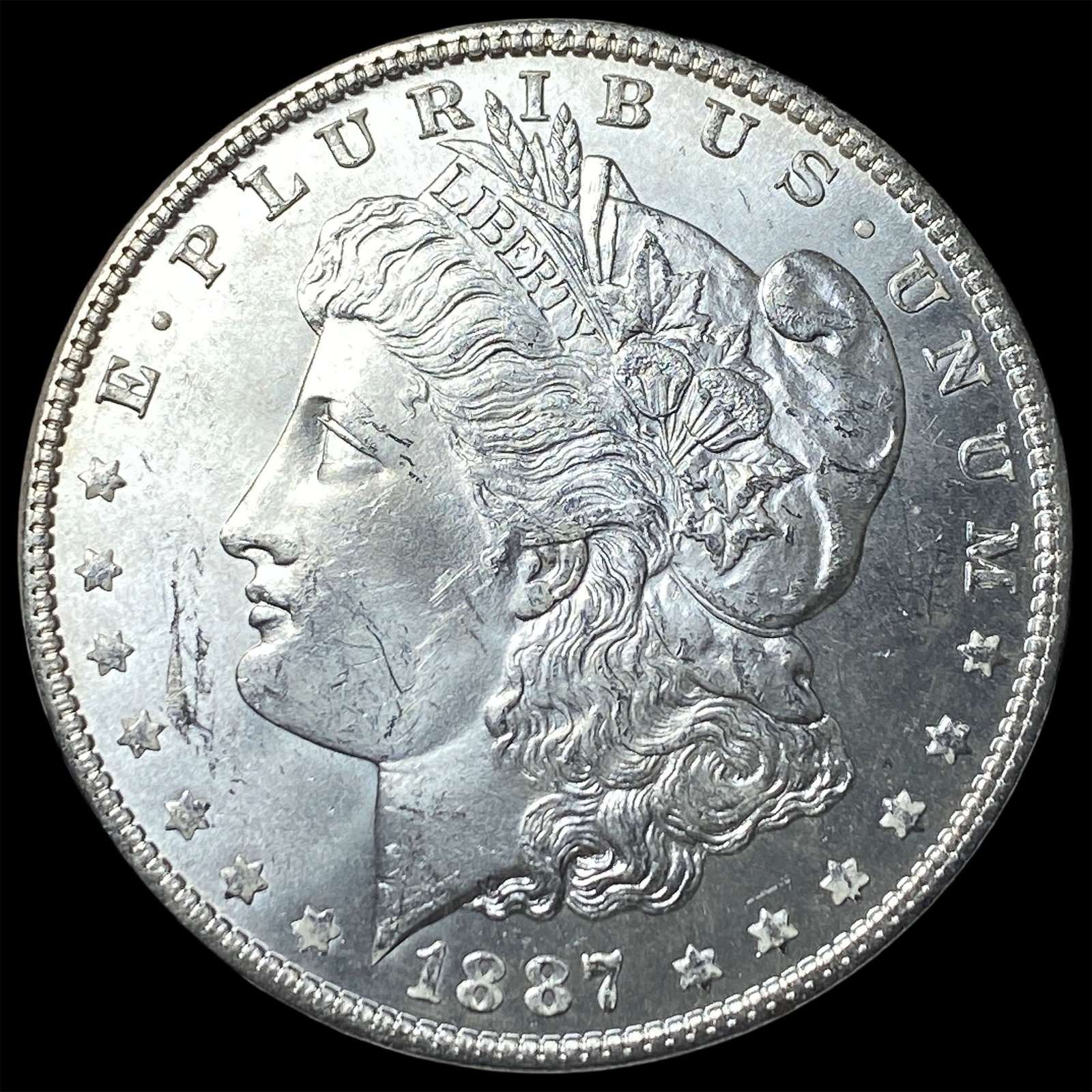 1887 Silver Morgan Dollar GEM BU: 1887 Silver Morgan Dollar GEM BU