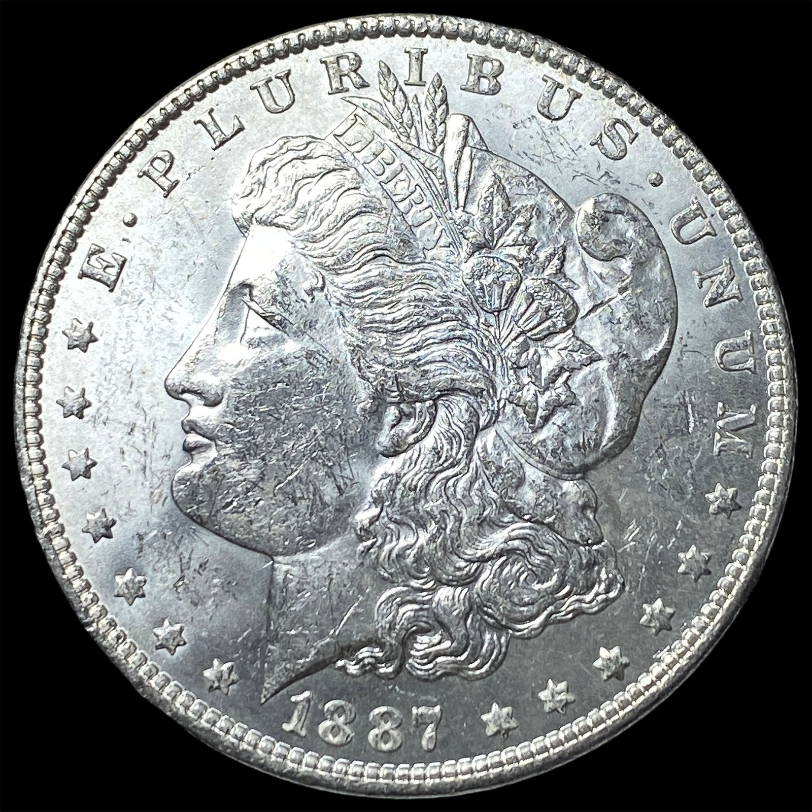 1887 Silver Morgan Dollar GEM BU: 1887 Silver Morgan Dollar GEM BU