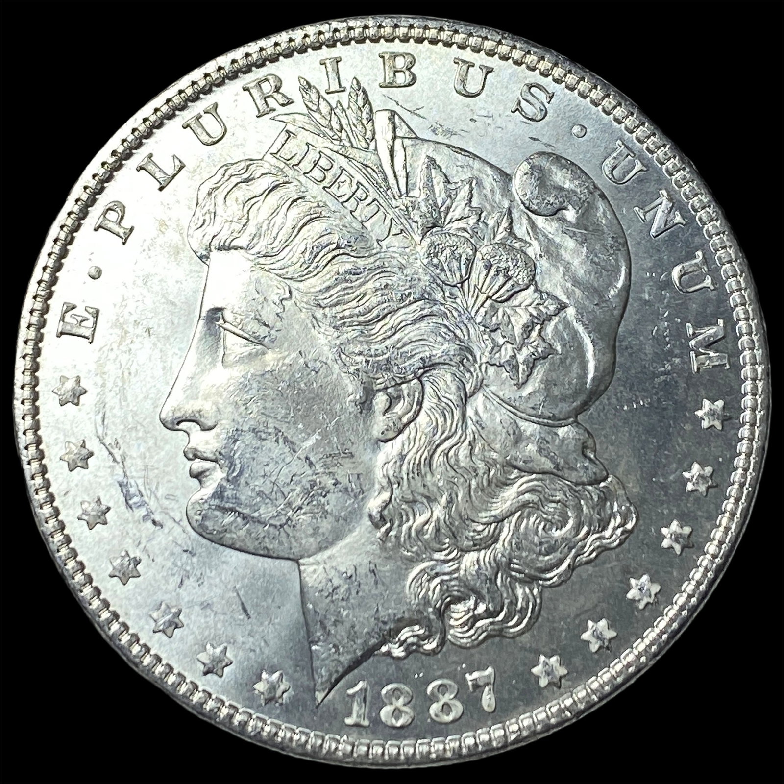 1887 Morgan Silver Dollar GEM BU: 1887 Morgan Silver Dollar GEM BU