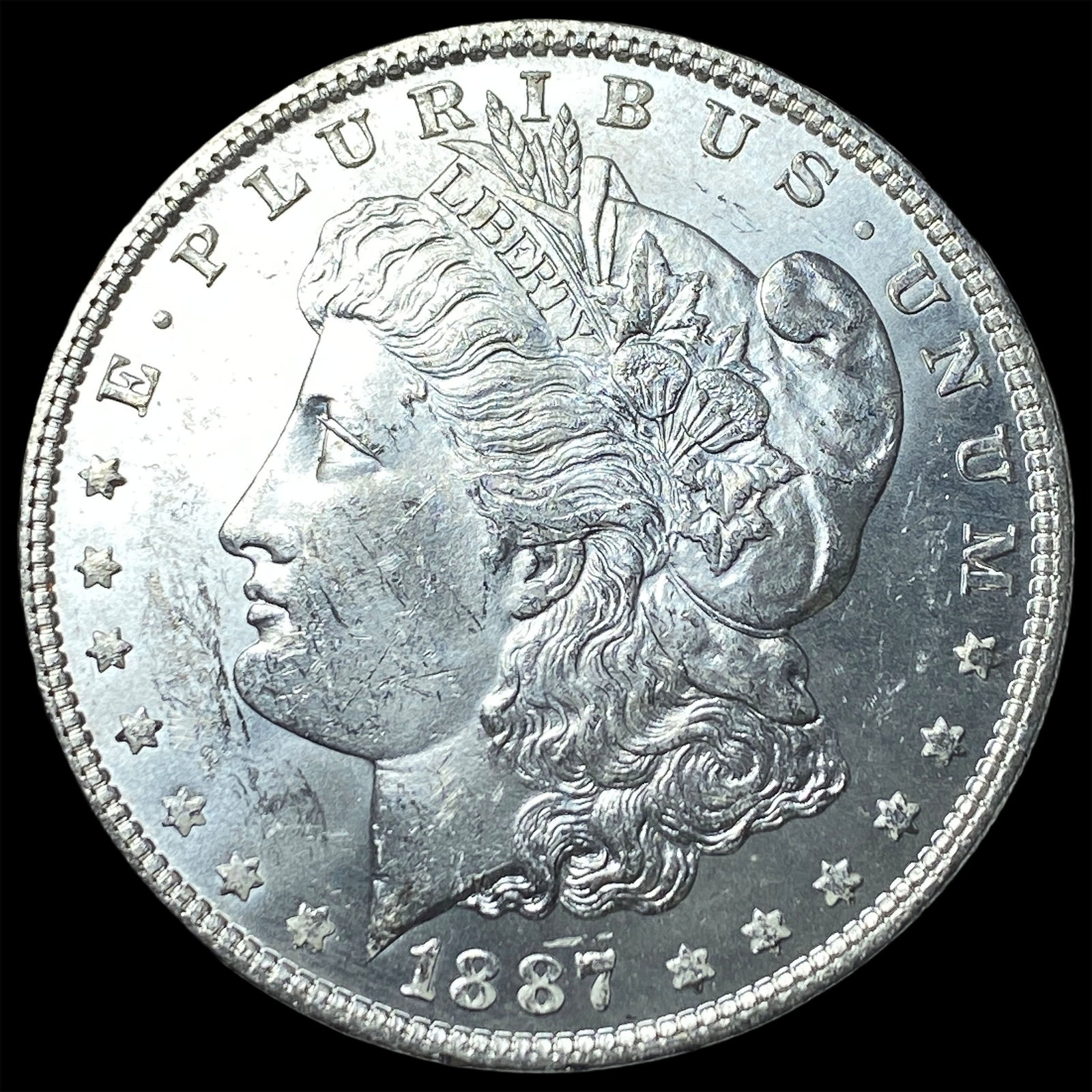 1887 Morgan Silver Dollar GEM BU: 1887 Morgan Silver Dollar GEM BU