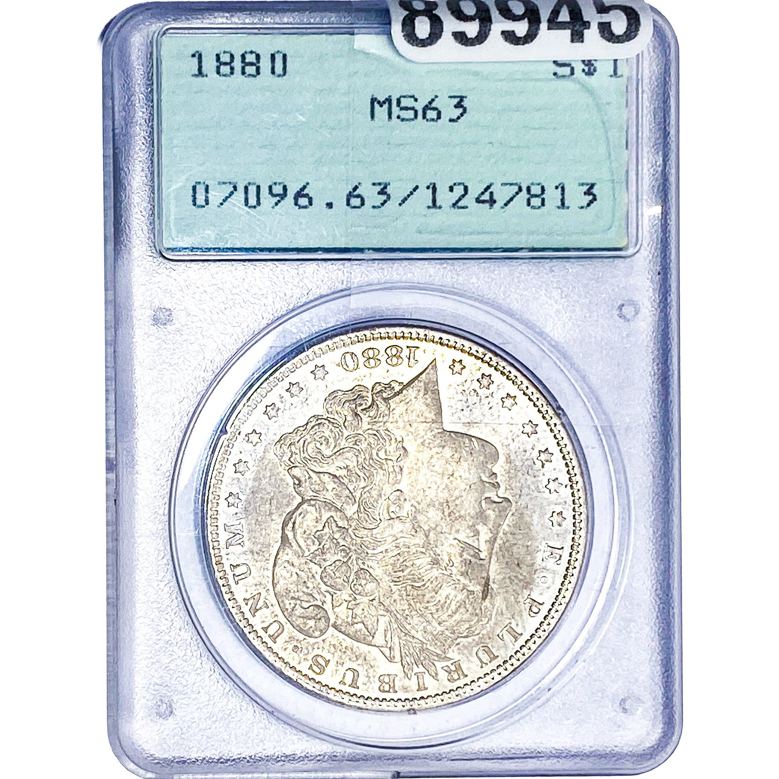 1880 Morgan Silver Dollar PCGS MS63: 1880 Morgan Silver Dollar PCGS MS63