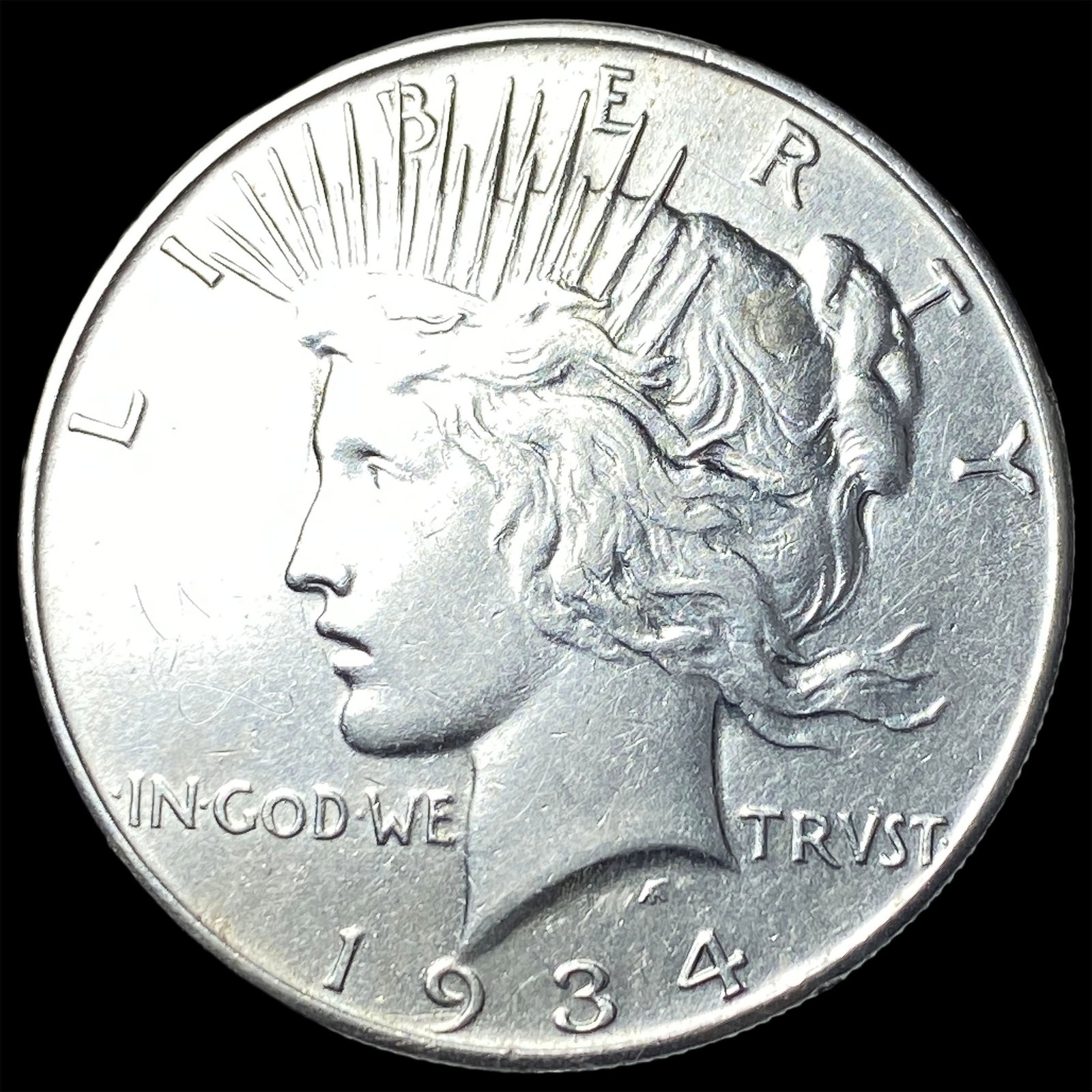 1934 Silver Peace Dollar NEARLY UNCIRCULATED: 1934 Silver Peace Dollar NEARLY UNCIRCULATED