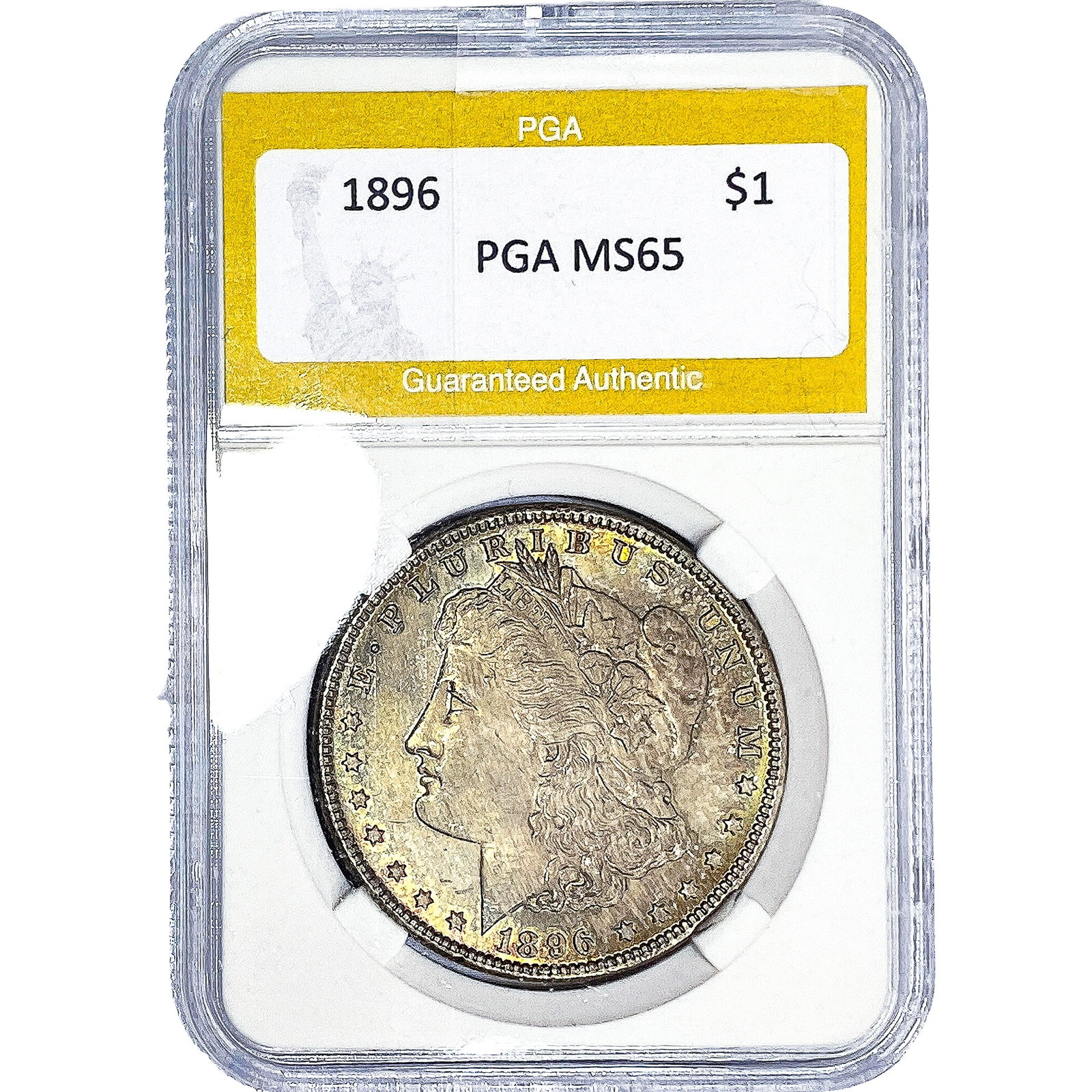 1896 Morgan Silver Dollar PGA MS65: 1896 Morgan Silver Dollar PGA MS65