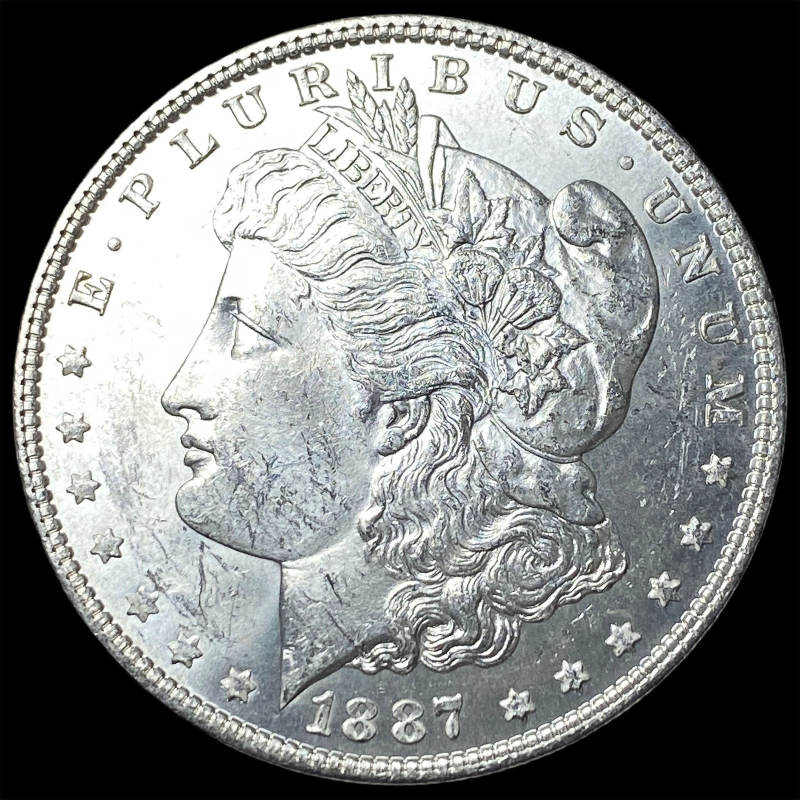 1887 Morgan Silver Dollar GEM BU: 1887 Morgan Silver Dollar GEM BU