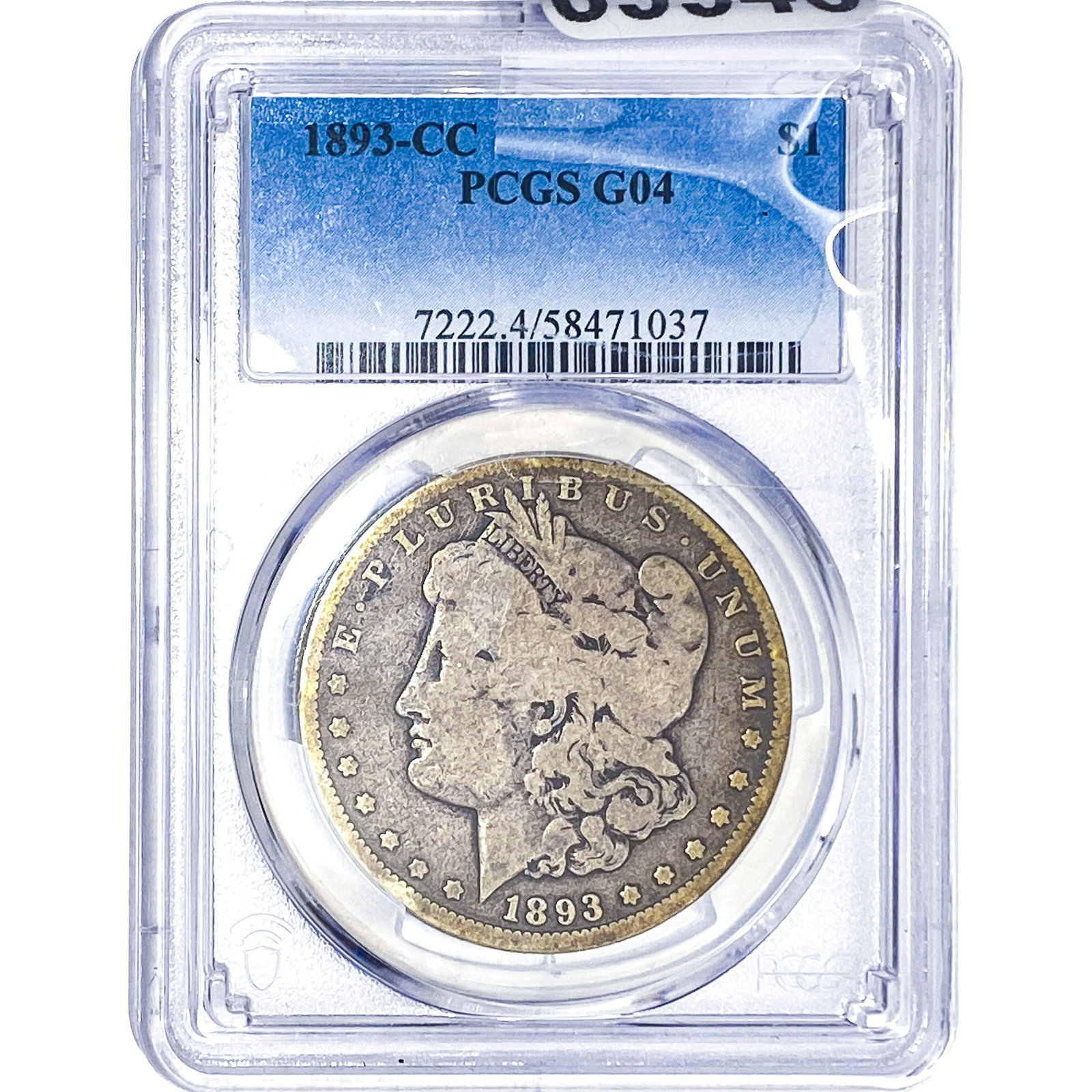 1893-CC Morgan Silver Dollar PCGS G04: 1893-CC Morgan Silver Dollar PCGS G04