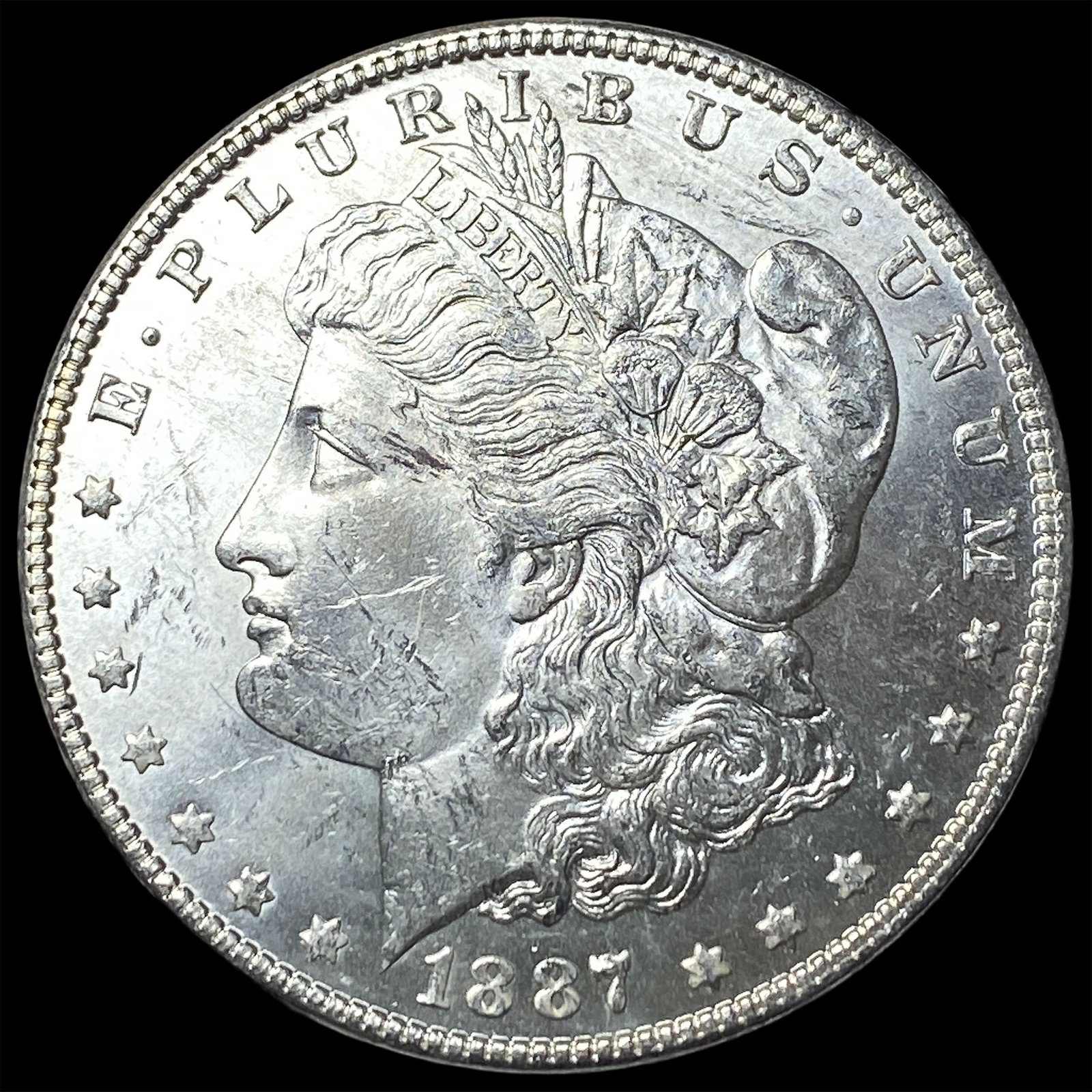 1887 Morgan Silver Dollar GEM BU: 1887 Morgan Silver Dollar GEM BU