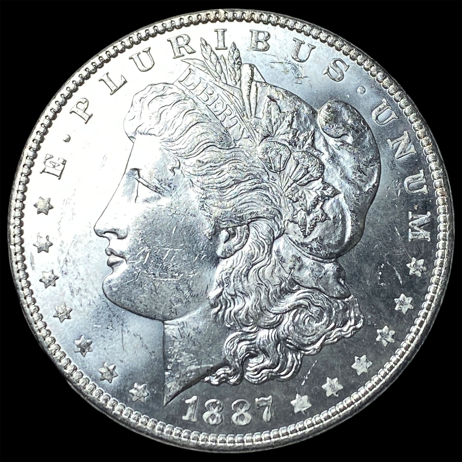 1887 Morgan Silver Dollar GEM BU: 1887 Morgan Silver Dollar GEM BU