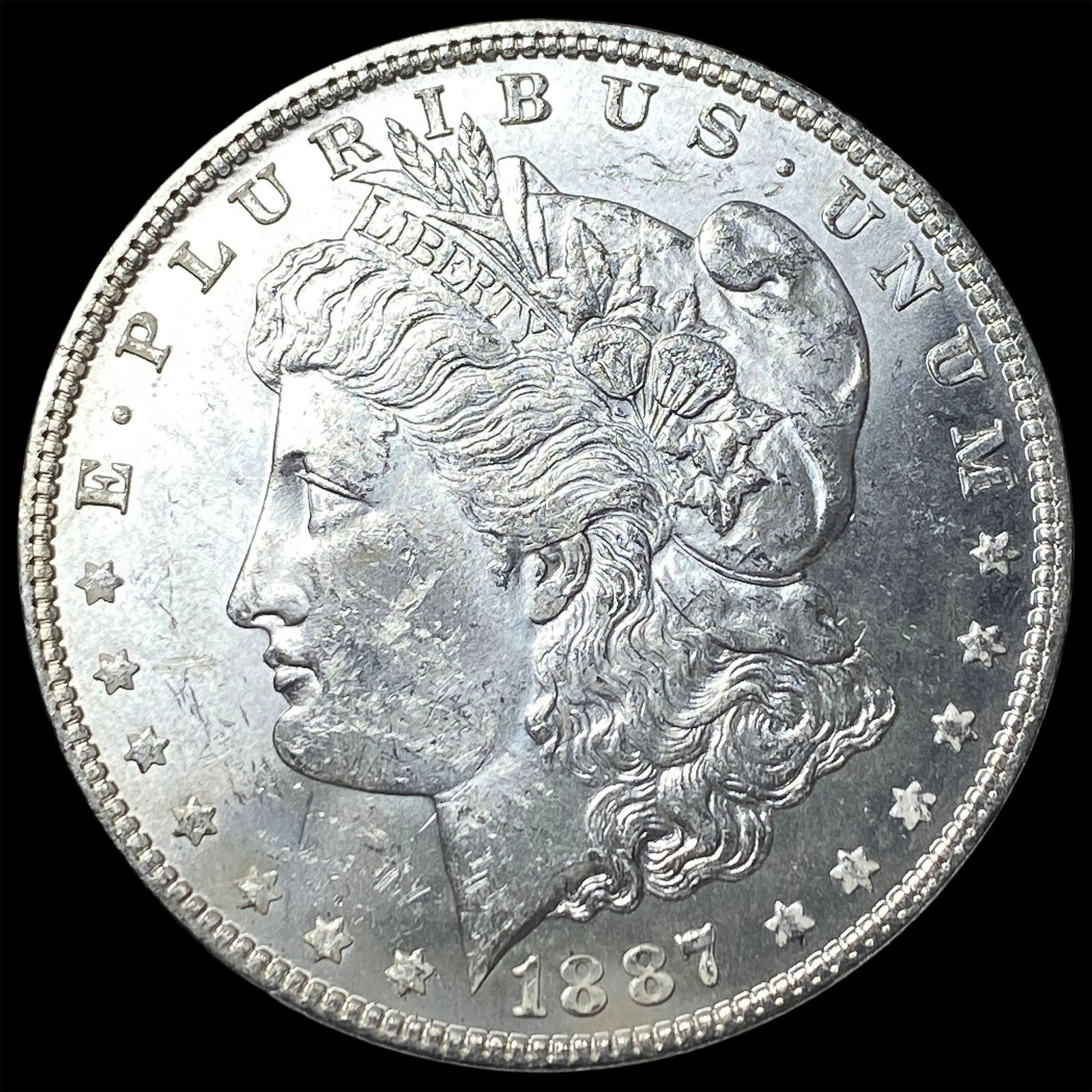 1887-S Silver Morgan Dollar GEM BU: 1887-S Silver Morgan Dollar GEM BU