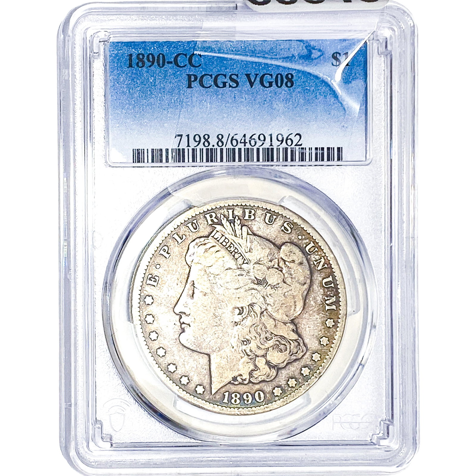 1890-CC Morgan Silver Dollar PCGS VG08: 1890-CC Morgan Silver Dollar PCGS VG08
