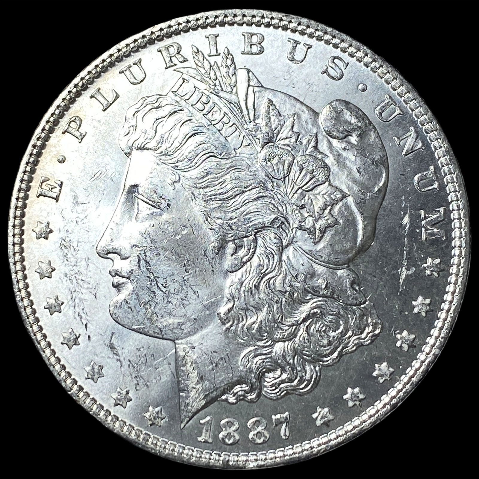 1887 Morgan Silver Dollar GEM BU: 1887 Morgan Silver Dollar GEM BU