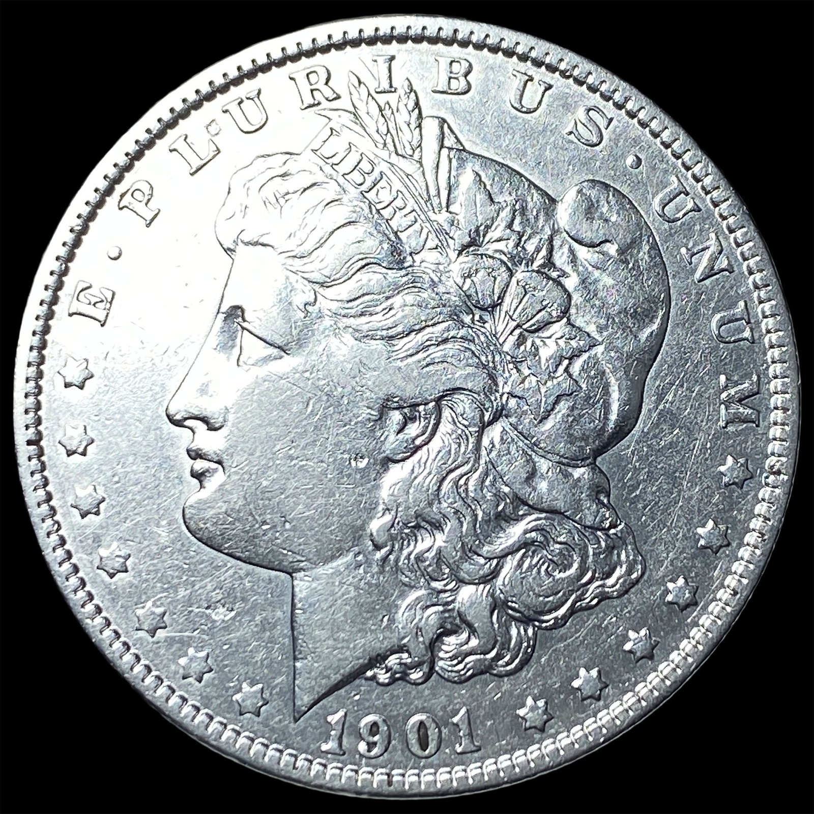 1901 Morgan Silver Dollar NEARLY UNCIRCULATED: 1901 Morgan Silver Dollar NEARLY UNCIRCULATED