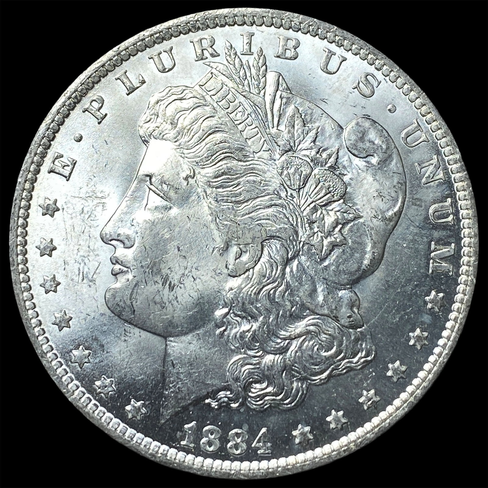 1884-O Silver Morgan Dollar GEM BU: 1884-O Silver Morgan Dollar GEM BU
