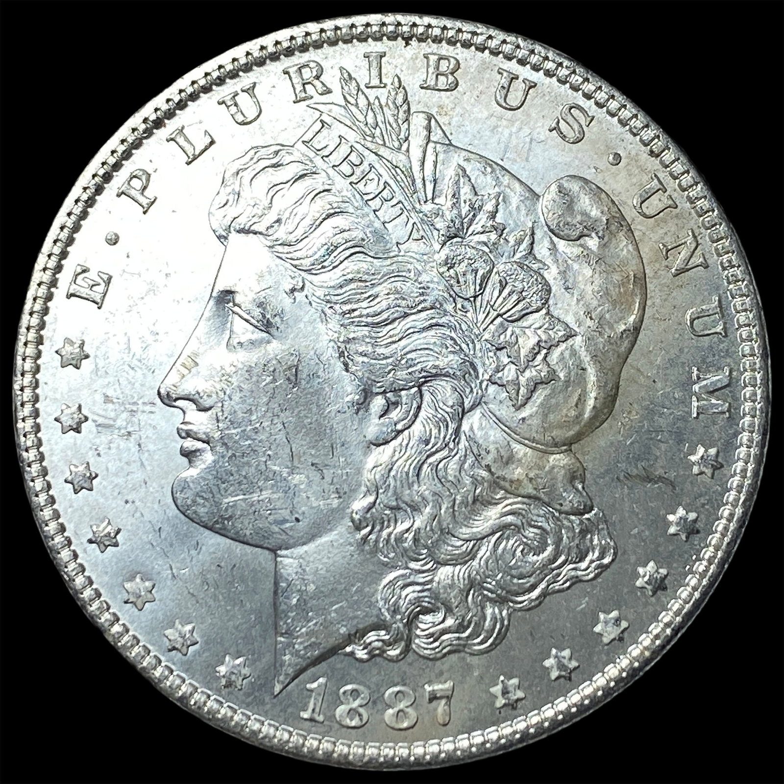 1887 Silver Morgan Dollar GEM BU: 1887 Silver Morgan Dollar GEM BU