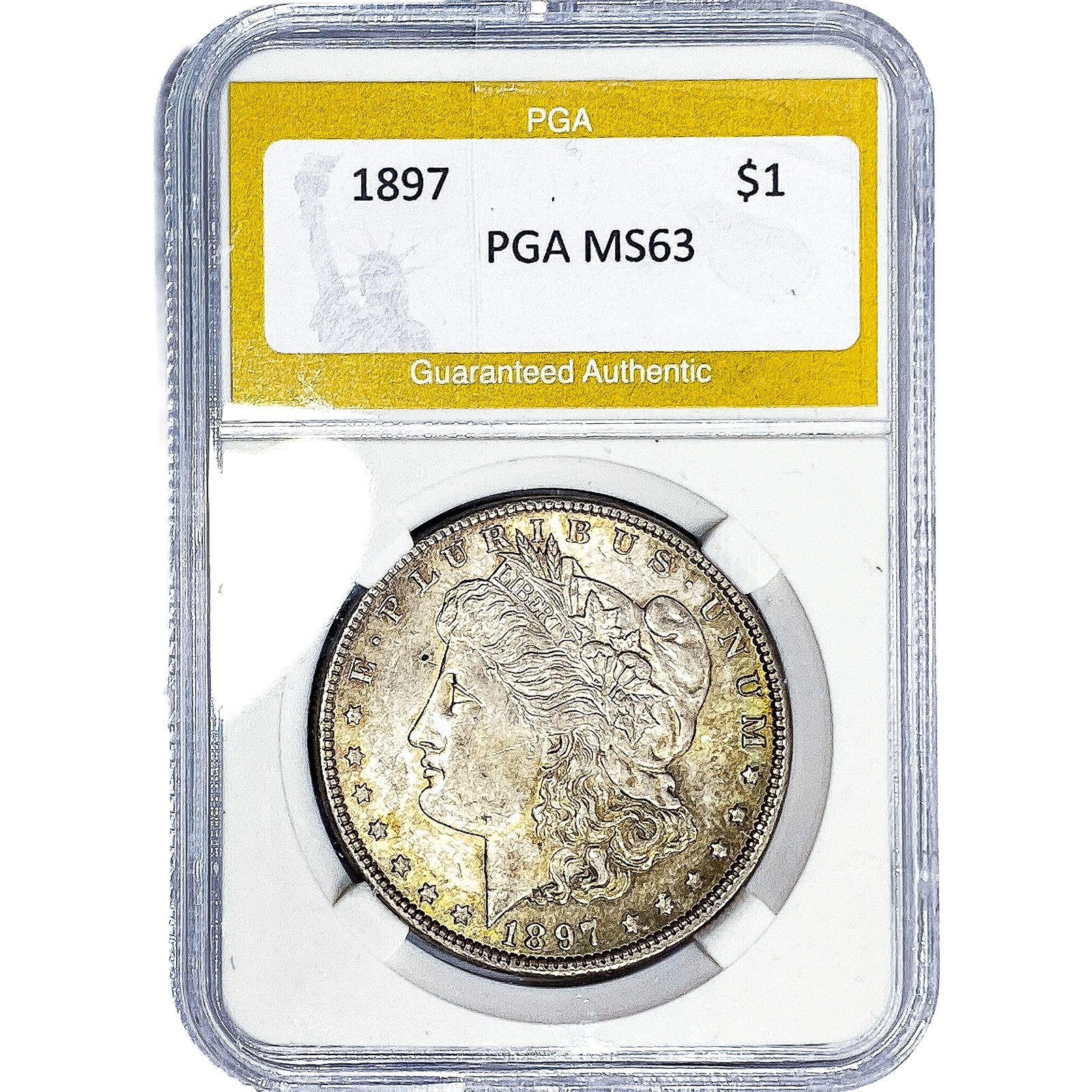 1897 Morgan Silver Dollar PGA MS63: 1897 Morgan Silver Dollar PGA MS63
