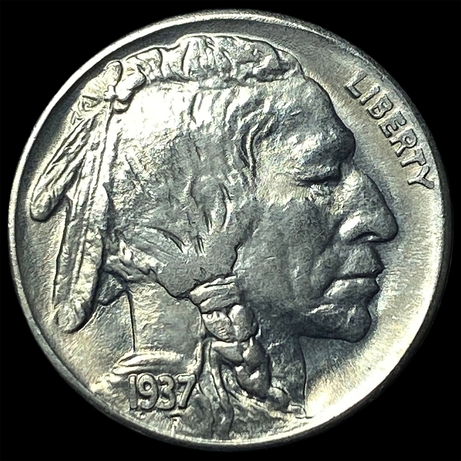 1937-S Nickel Buffalo Five Cents CHOICE BU: 1937-S Nickel Buffalo Five Cents CHOICE BU