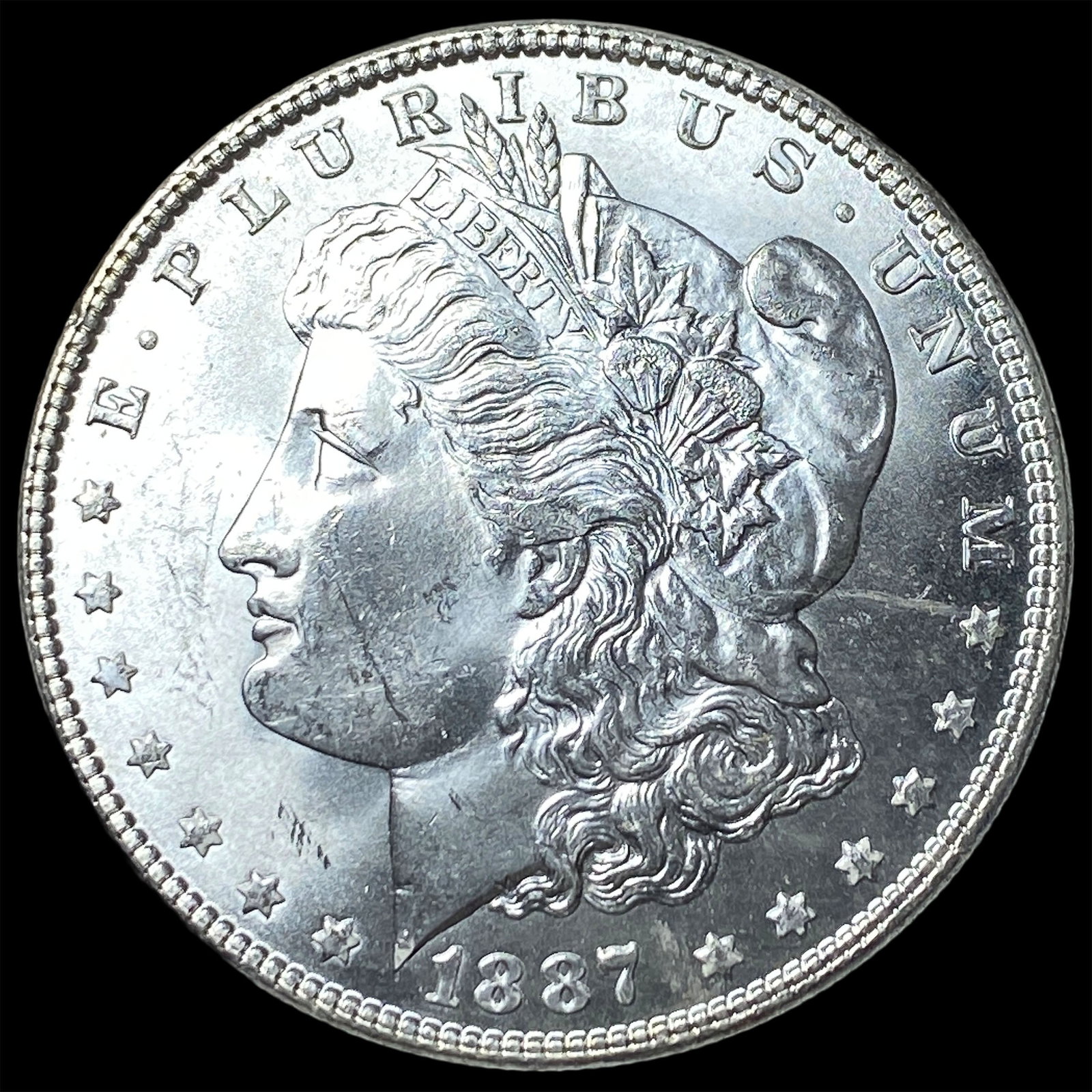 1887 Morgan Silver Dollar GEM BU: 1887 Morgan Silver Dollar GEM BU
