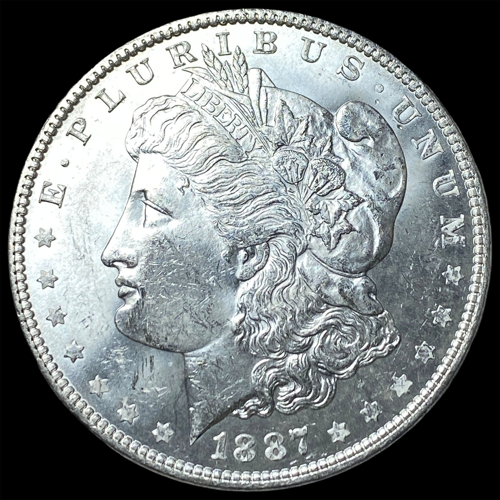 1887 Morgan Silver Dollar GEM BU: 1887 Morgan Silver Dollar GEM BU
