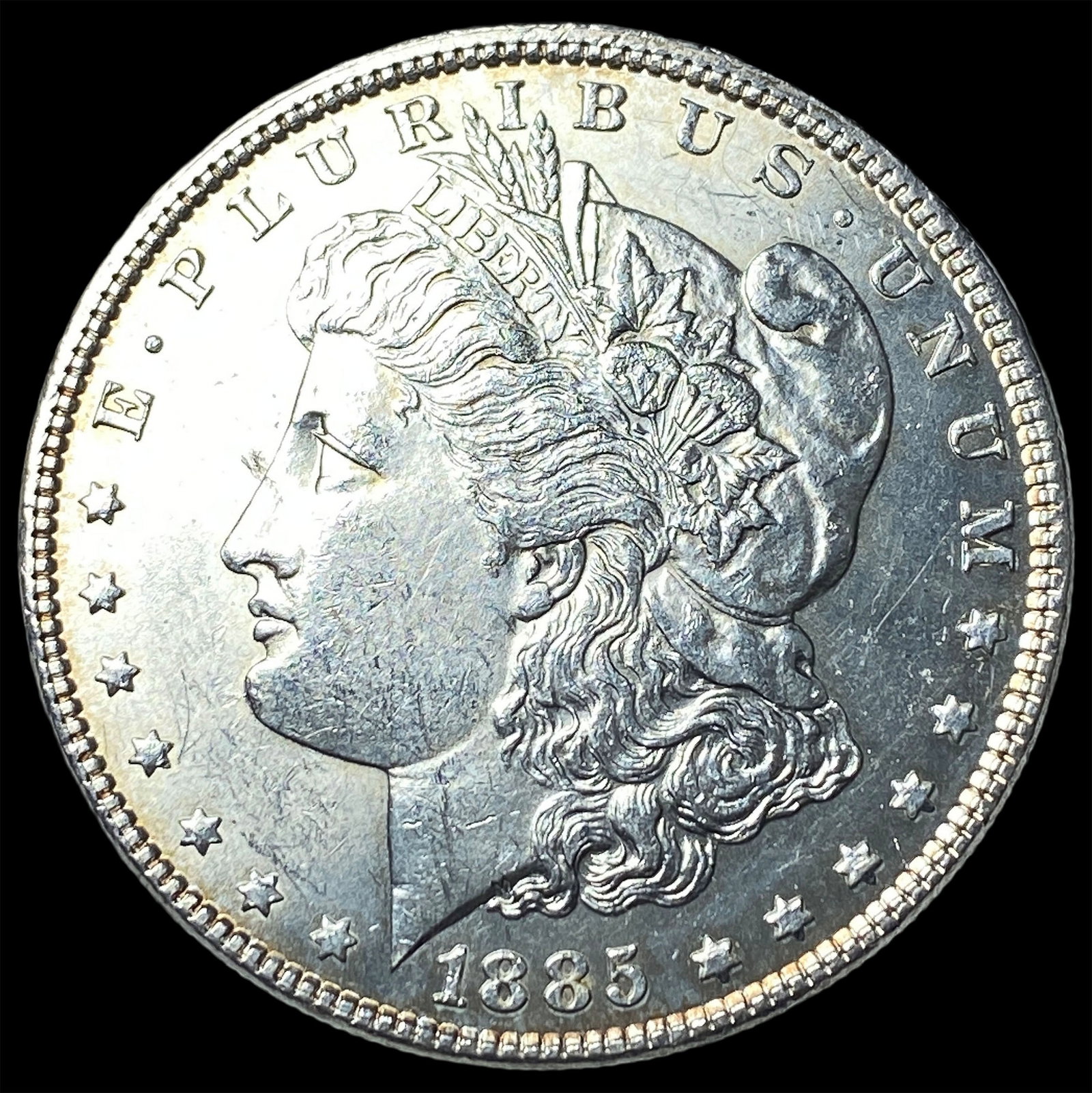 1885-O Silver Morgan Dollar GEM BU: 1885-O Silver Morgan Dollar GEM BU