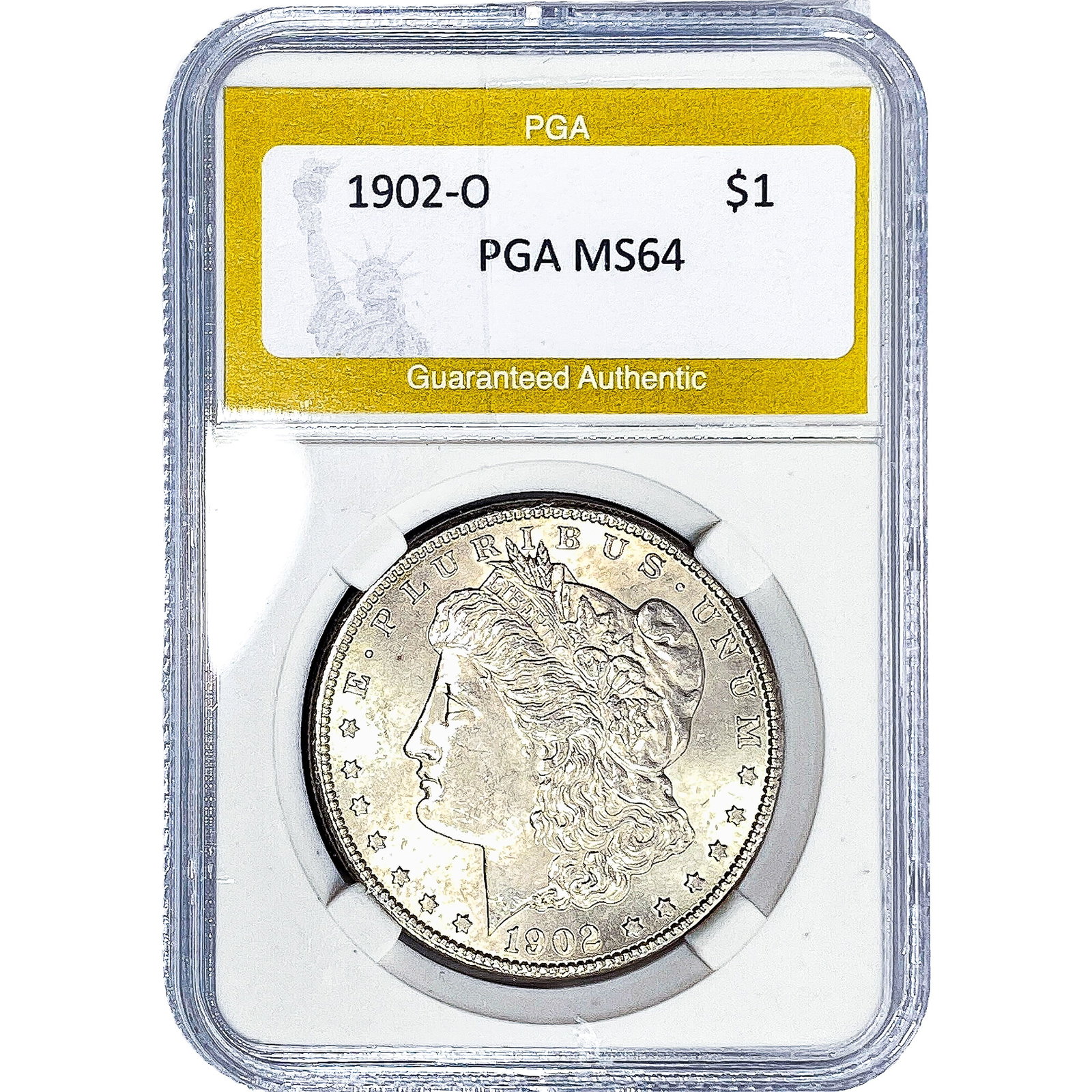 1902-O Morgan Silver Dollar PGA MS64: 1902-O Morgan Silver Dollar PGA MS64
