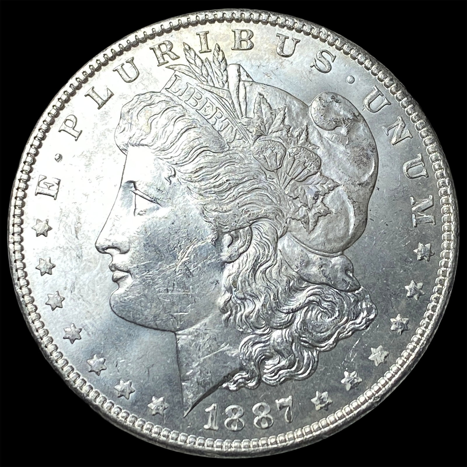 1887-S Silver Morgan Dollar GEM BU: 1887-S Silver Morgan Dollar GEM BU
