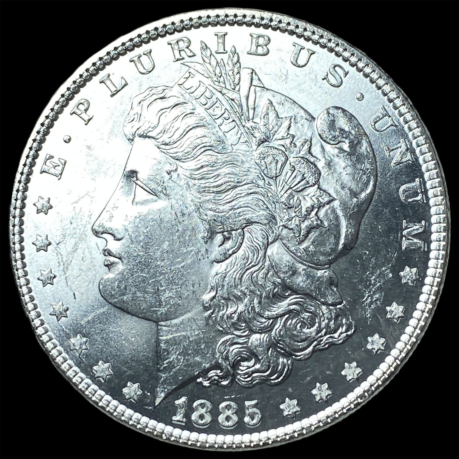 1885 Morgan Silver Dollar GEM BU: 1885 Morgan Silver Dollar GEM BU