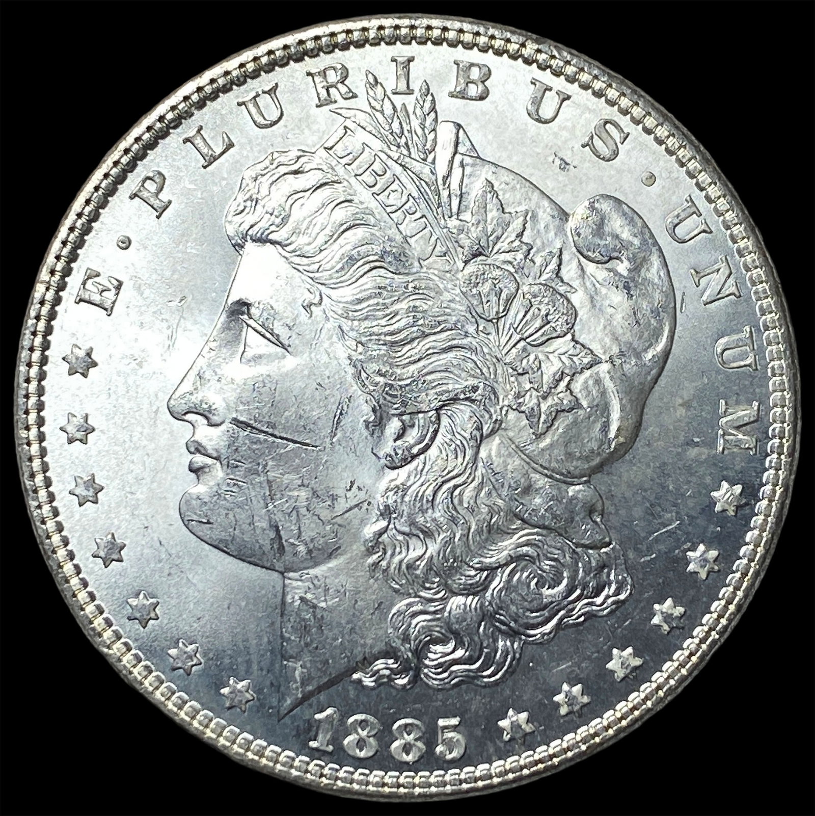 1885 Silver Morgan Dollar GEM BU: 1885 Silver Morgan Dollar GEM BU