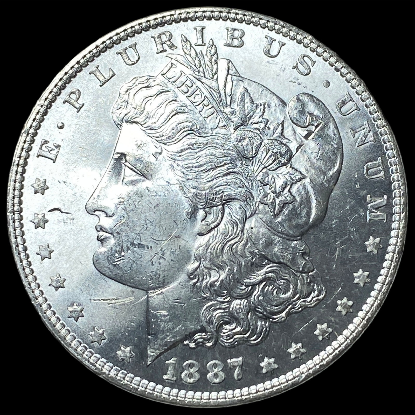 1887 Morgan Silver Dollar GEM BU: 1887 Morgan Silver Dollar GEM BU