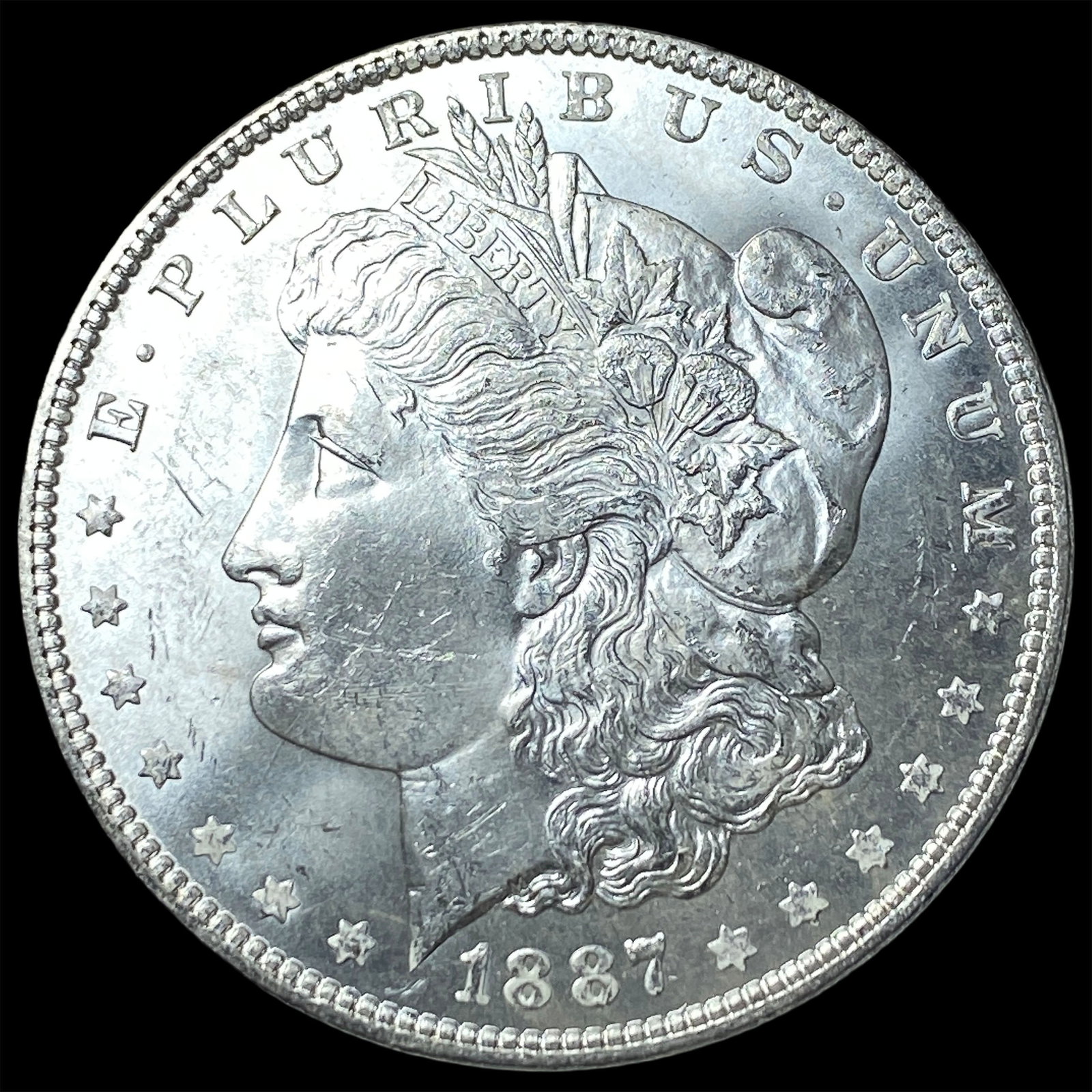 1887 Morgan Silver Dollar GEM BU: 1887 Morgan Silver Dollar GEM BU