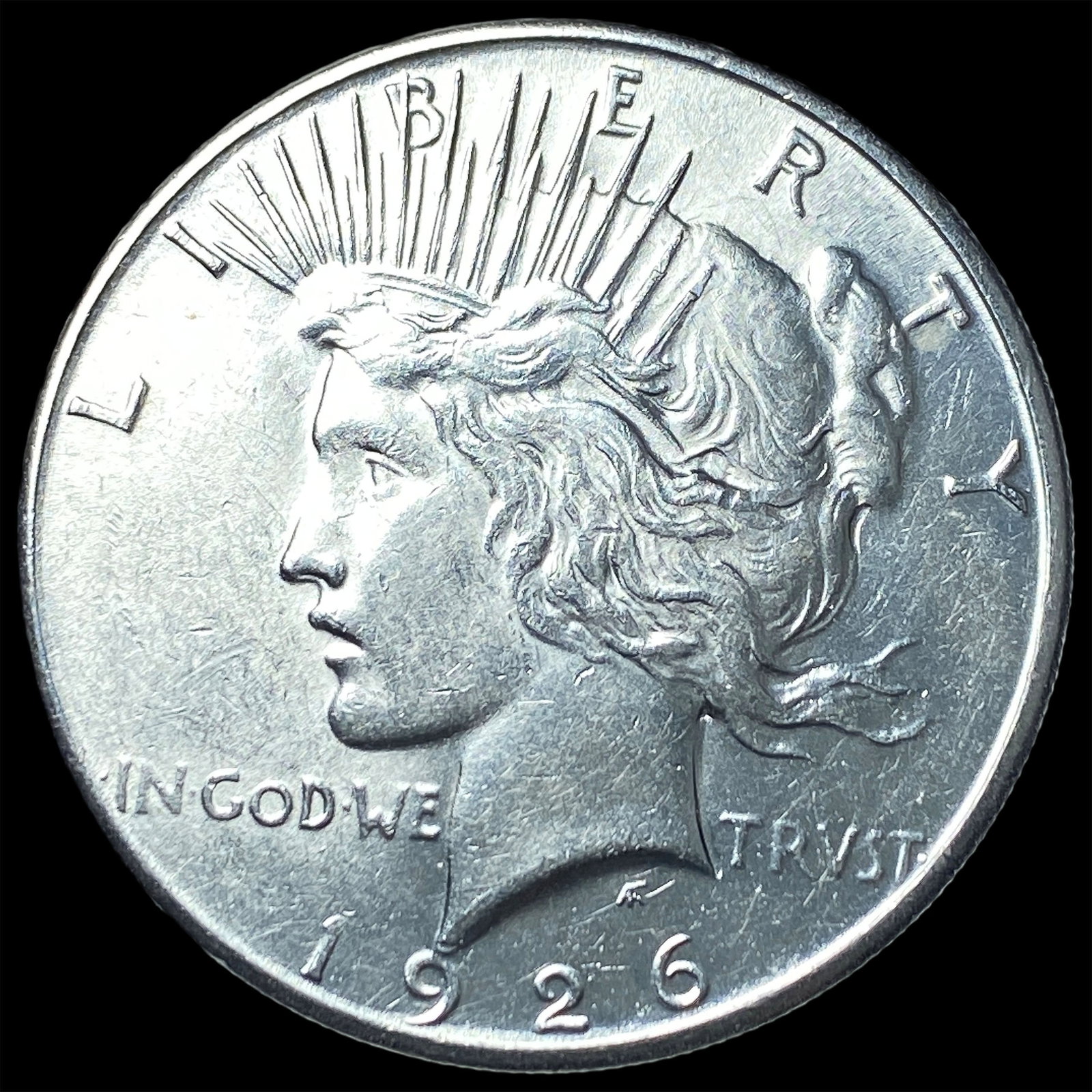 1926-S Silver Peace Dollar CHOICE AU: 1926-S Silver Peace Dollar CHOICE AU