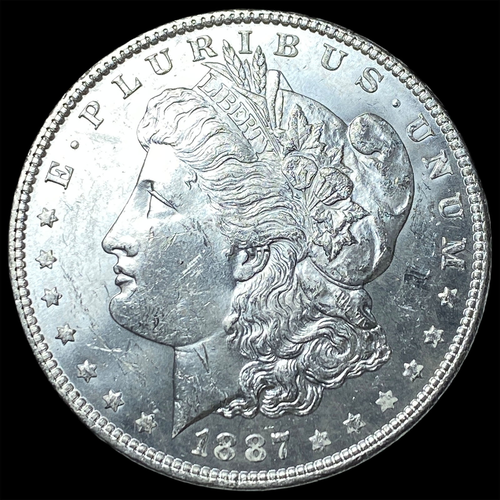 1887 Silver Morgan Dollar GEM BU: 1887 Silver Morgan Dollar GEM BU