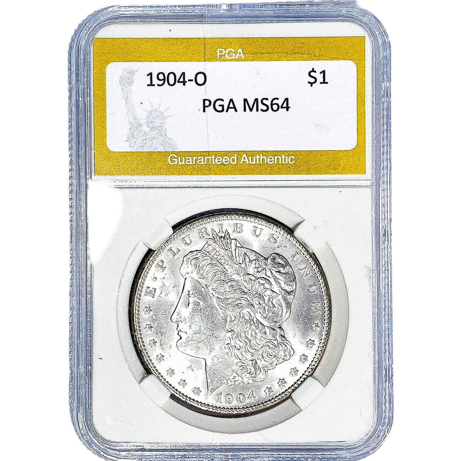 1904-O Morgan Silver Dollar PGA MS64: 1904-O Morgan Silver Dollar PGA MS64