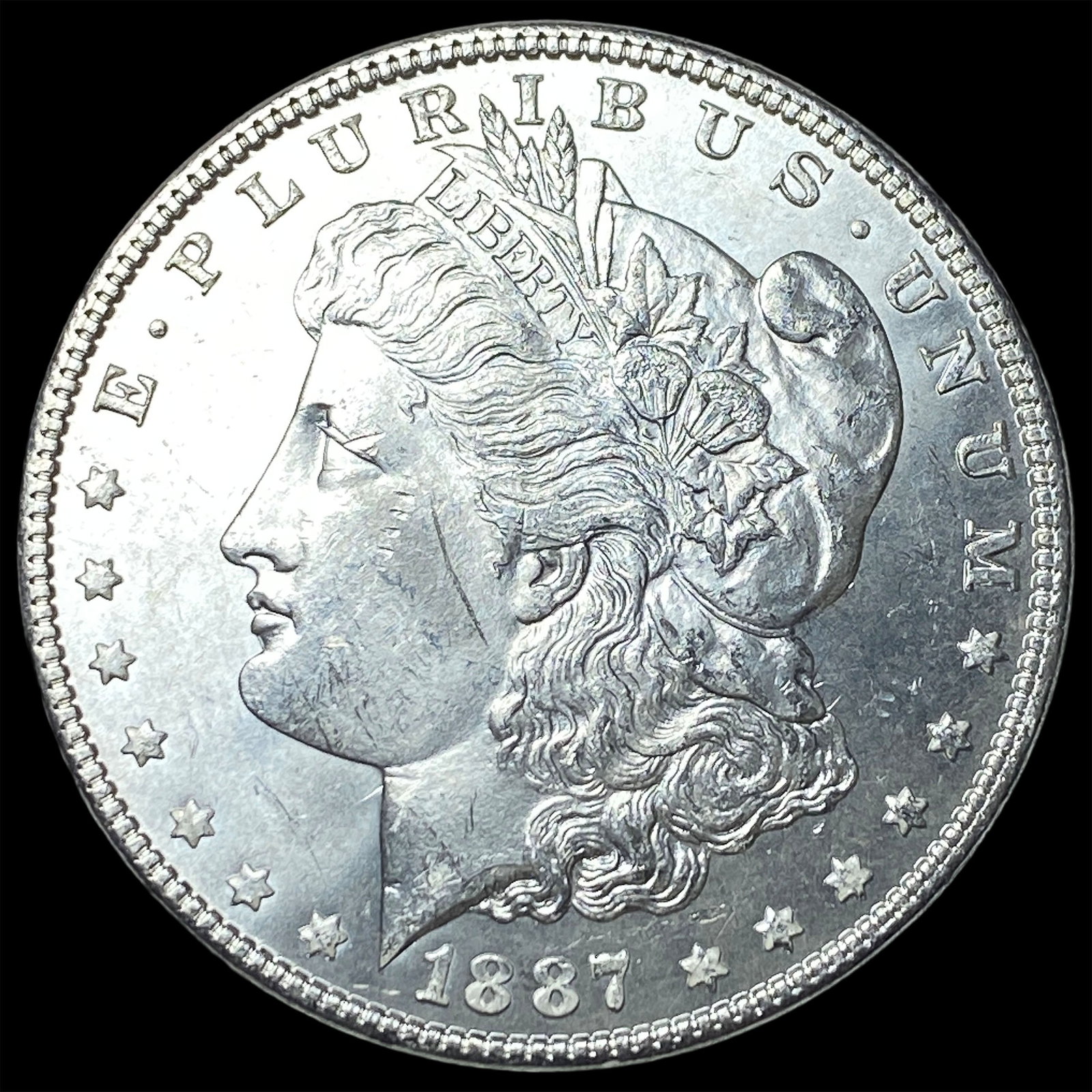 1887 Morgan Silver Dollar GEM BU: 1887 Morgan Silver Dollar GEM BU
