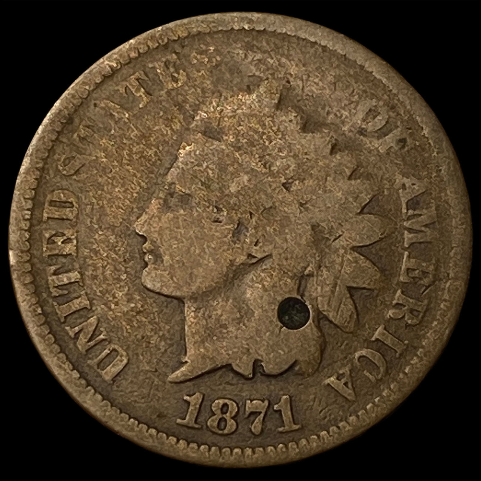 1871 Indian Head Cent NICELY CIRCULATED: 1871 Indian Head Cent NICELY CIRCULATED