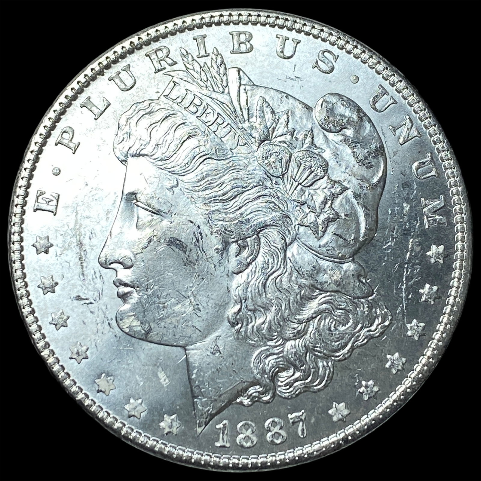 1887 Morgan Silver Dollar GEM BU: 1887 Morgan Silver Dollar GEM BU