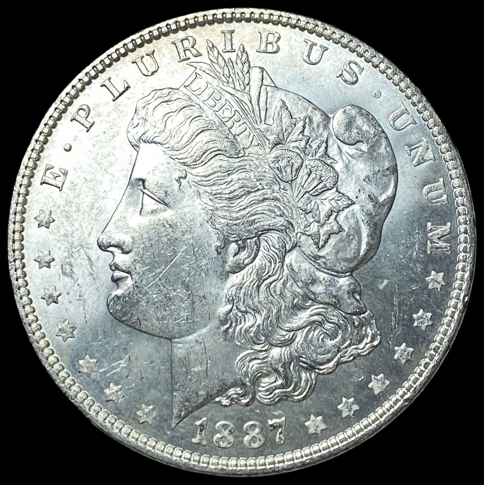1887 Morgan Silver Dollar GEM BU: 1887 Morgan Silver Dollar GEM BU