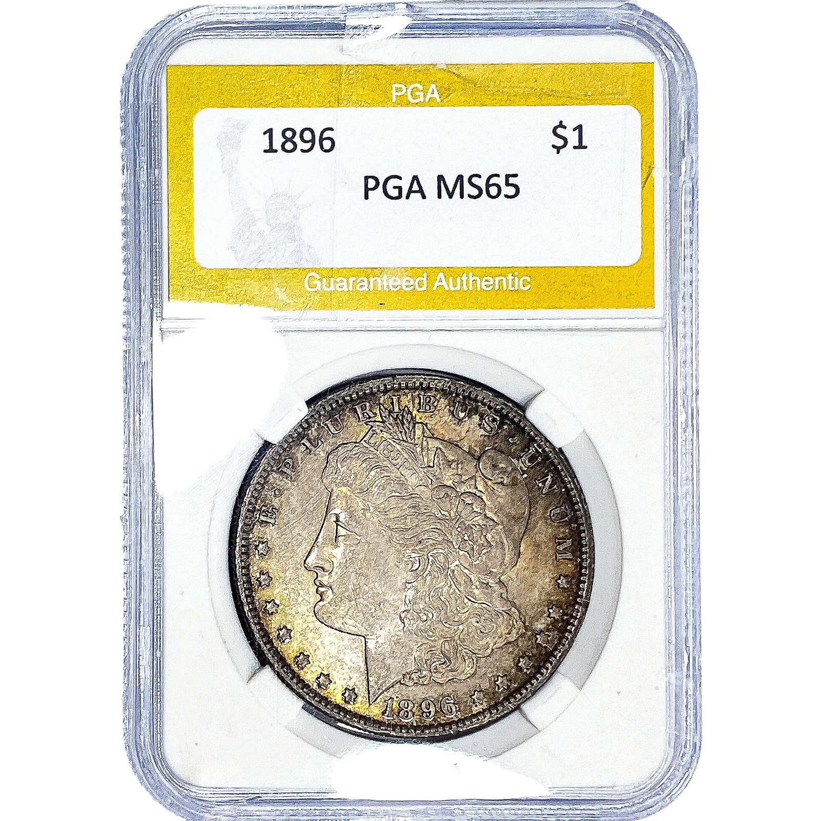 1896 Morgan Silver Dollar PGA MS65: 1896 Morgan Silver Dollar PGA MS65